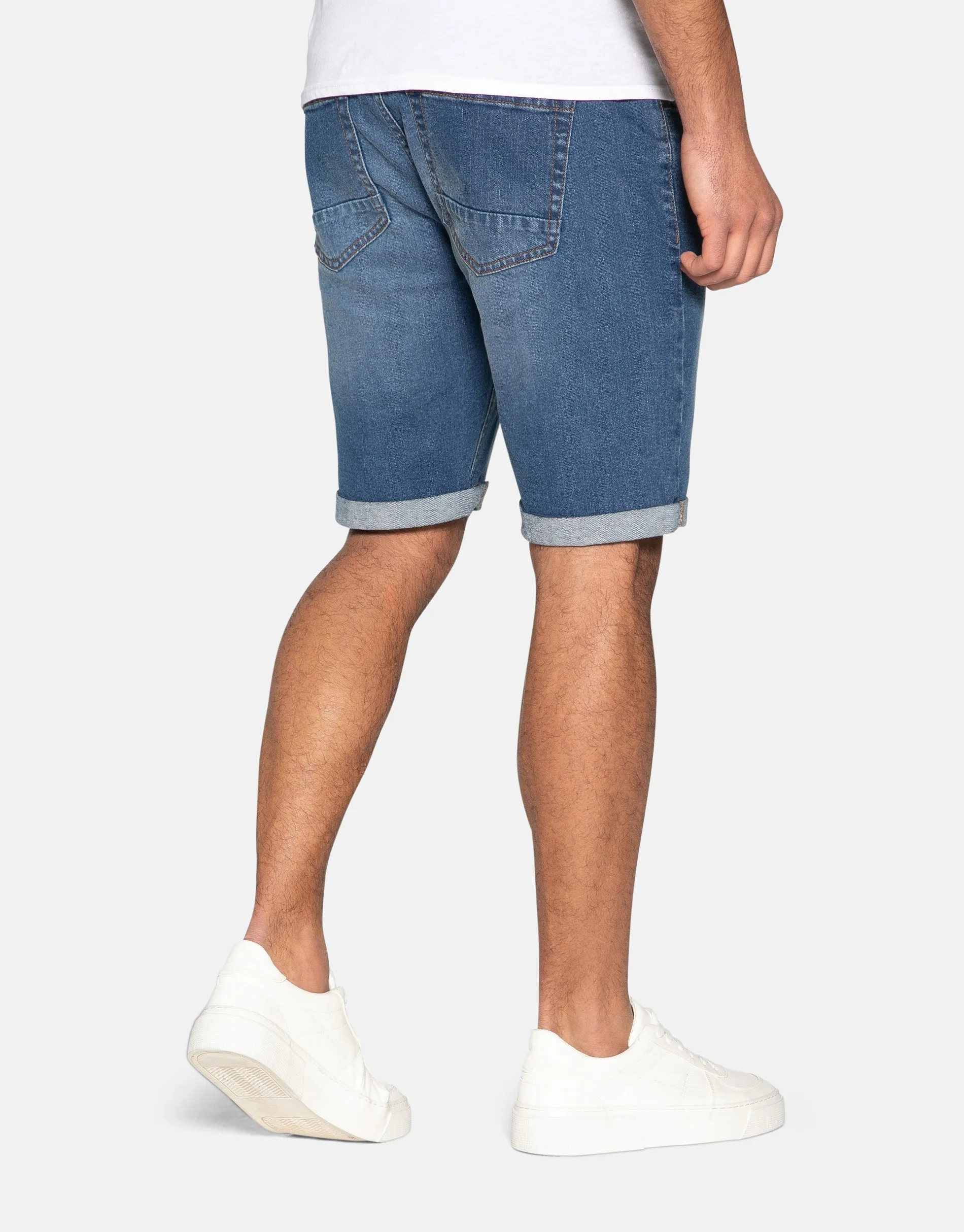Men's Light Blue Wash Denim Shorts sold by Threadbare product image thumbnail 2