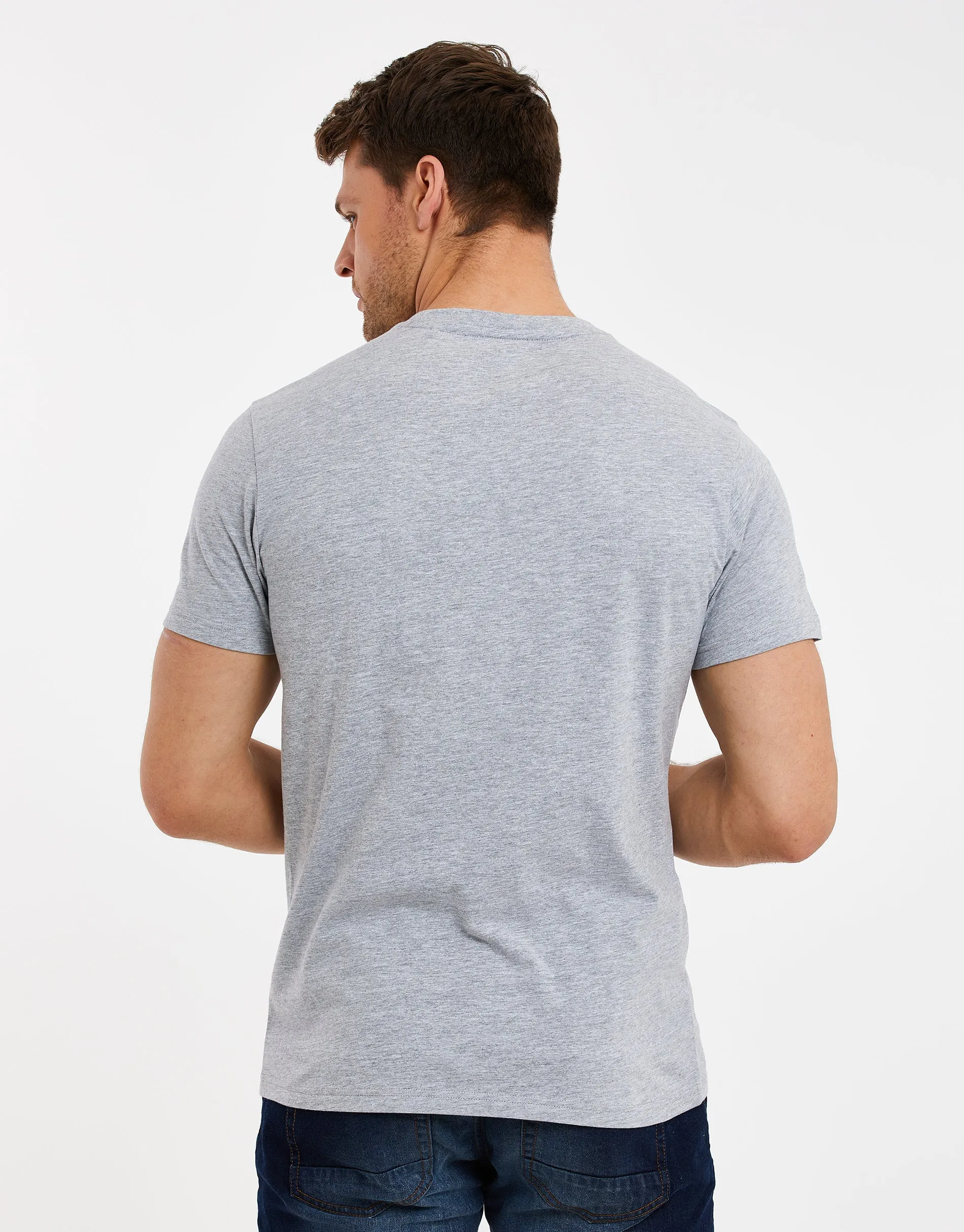 Men's Grey Tennis Graphic Print T-Shirt sold by Threadbare product image thumbnail 2