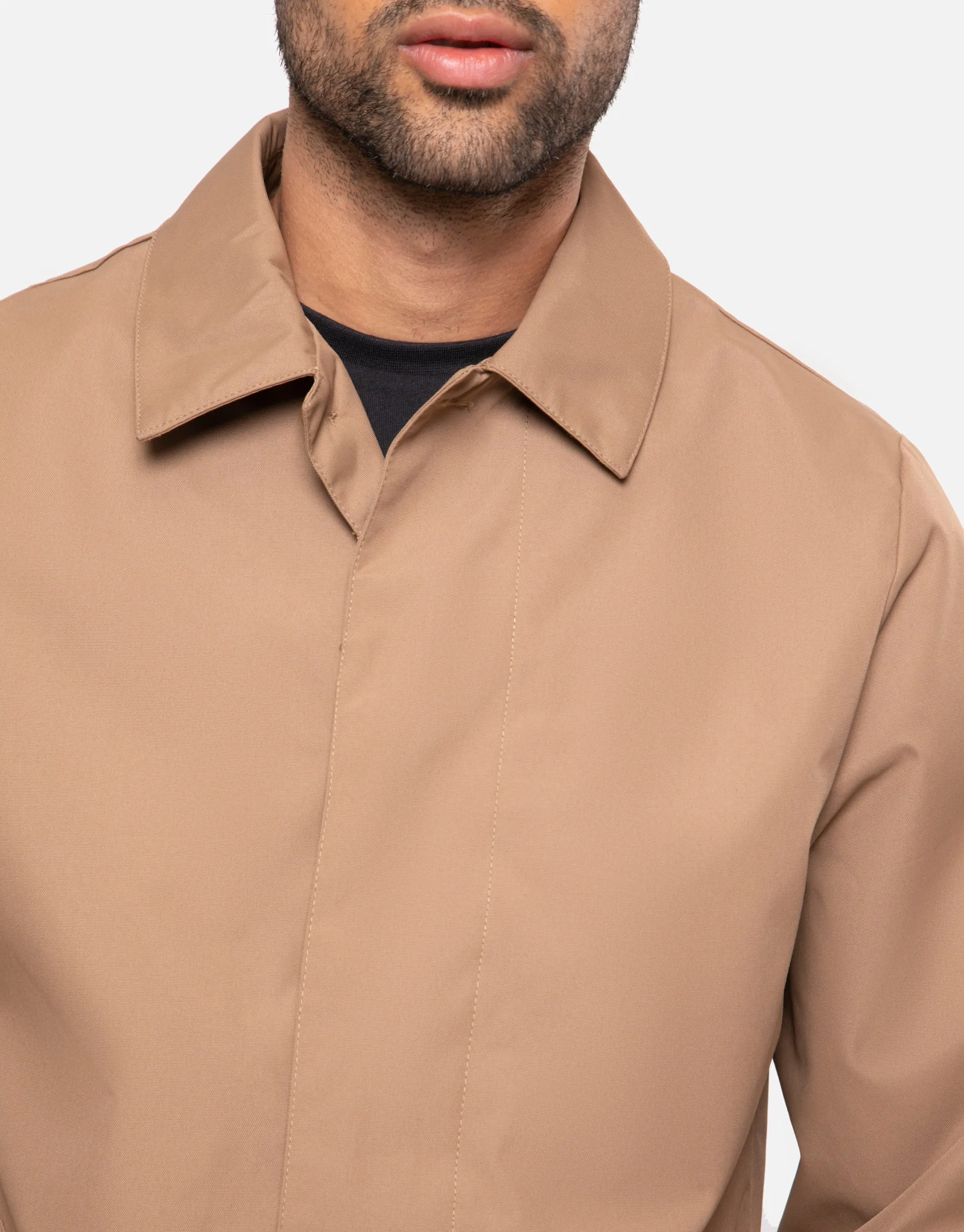 Men's Tan Longline Mac sold by Threadbare product image thumbnail 5