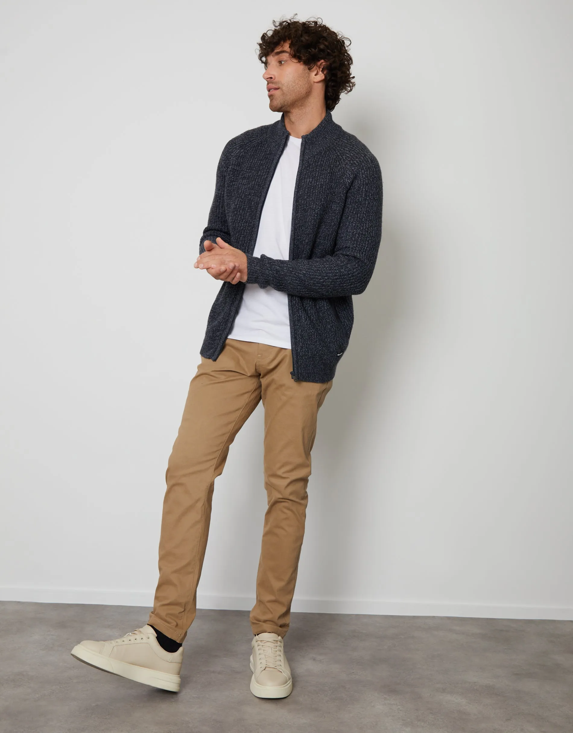 Navy Full-Zip Cardigan sold by Threadbare product image thumbnail 3