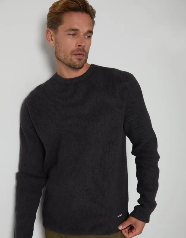 Men's Black Knitted Crew Neck Jumper sold by Threadbare