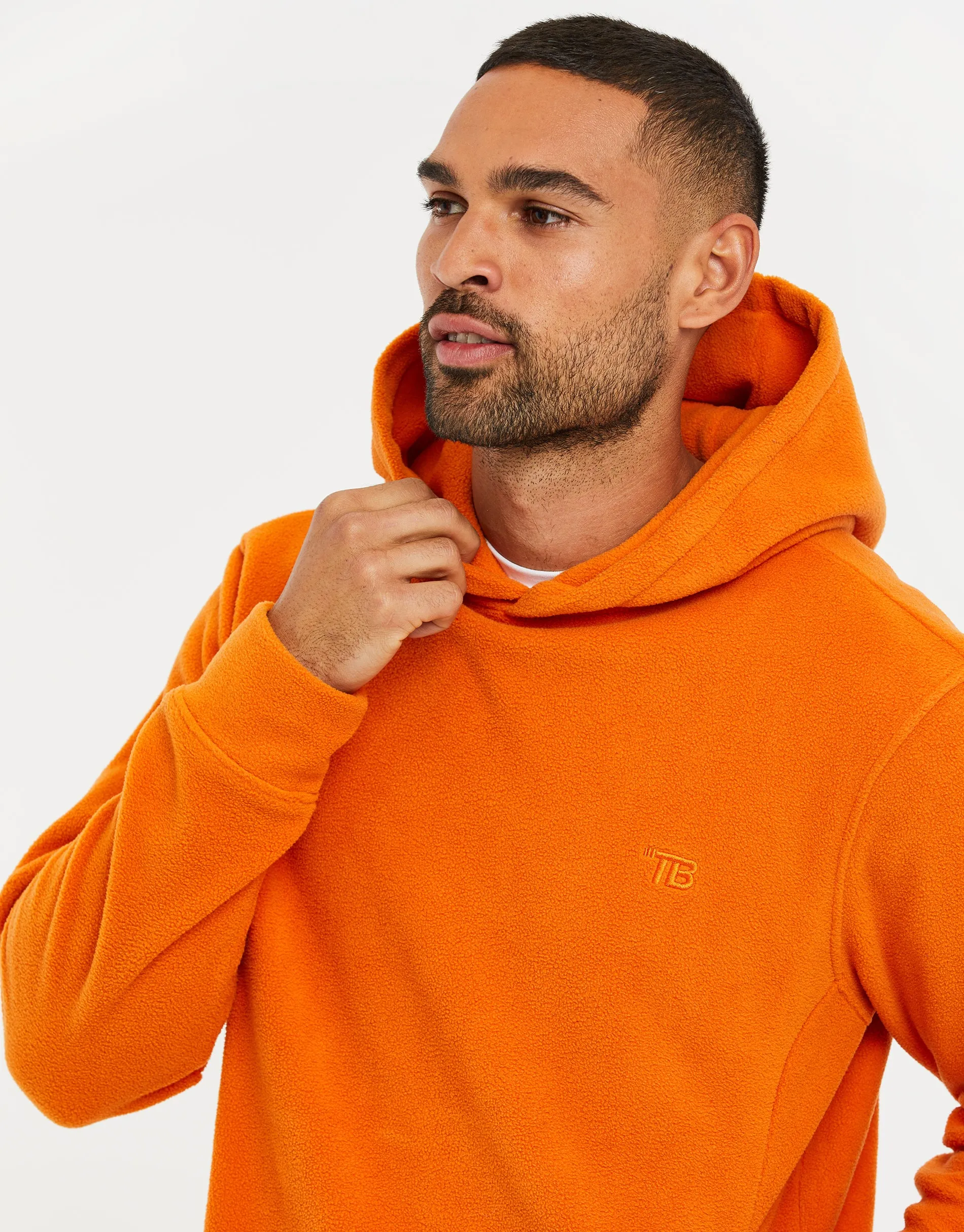 Men's Orange Fitness Pullover Hoodie sold by Threadbare product image thumbnail 4