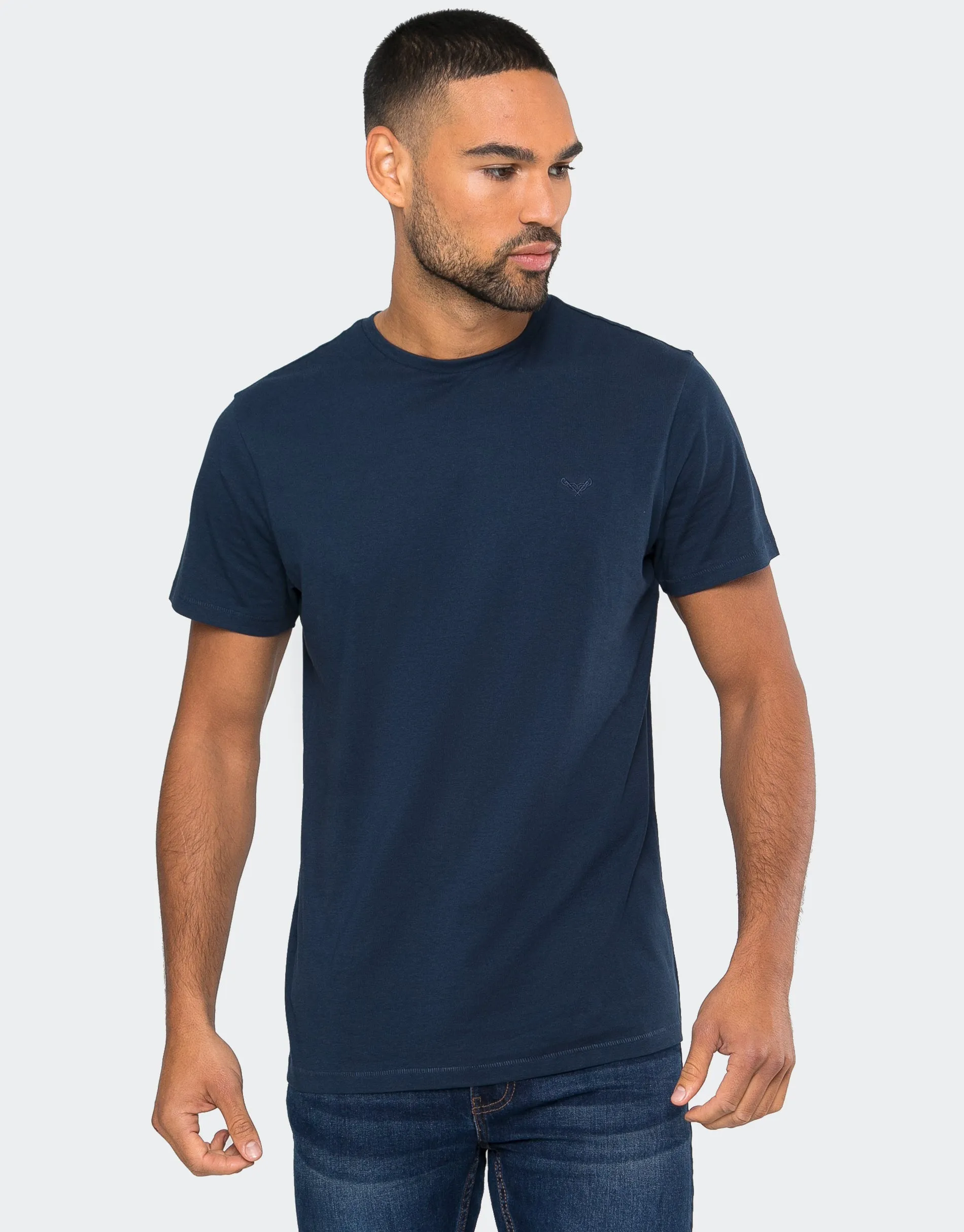 Men's Navy Cotton Rich T-Shirts (3 Pack) sold by Threadbare product image thumbnail 2