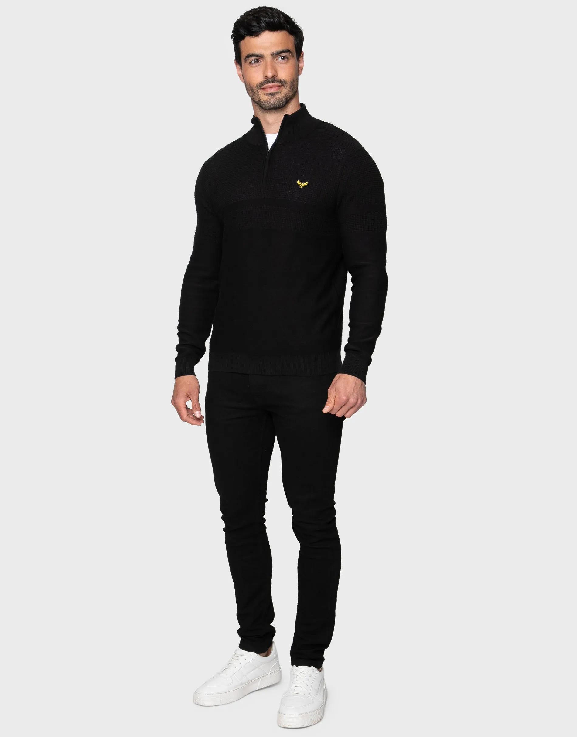 Men's Black Quarter Zip Jumper sold by Threadbare product image thumbnail 4