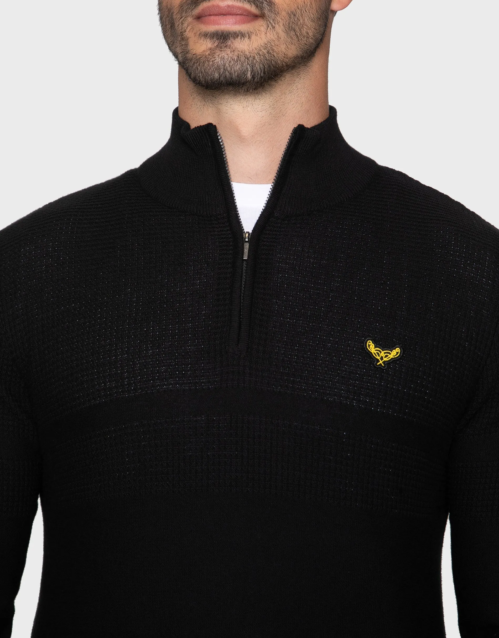 Men's Black Quarter Zip Jumper sold by Threadbare product image thumbnail 5