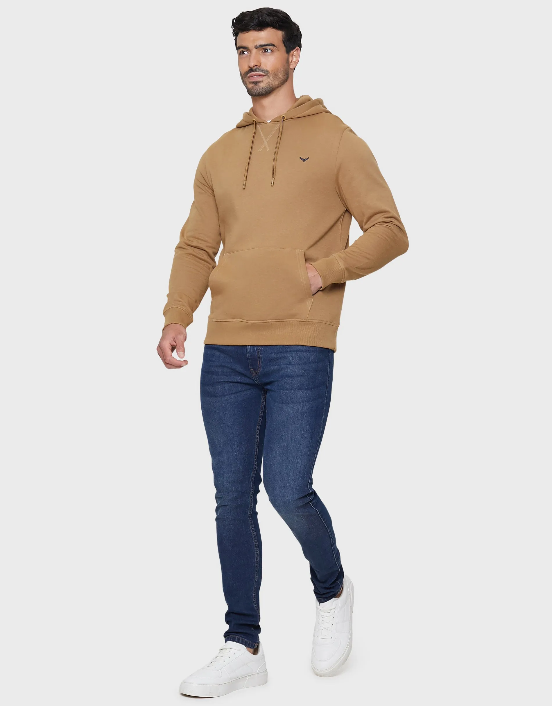 Men's Camel Pullover Hoodie sold by Threadbare product image thumbnail 3