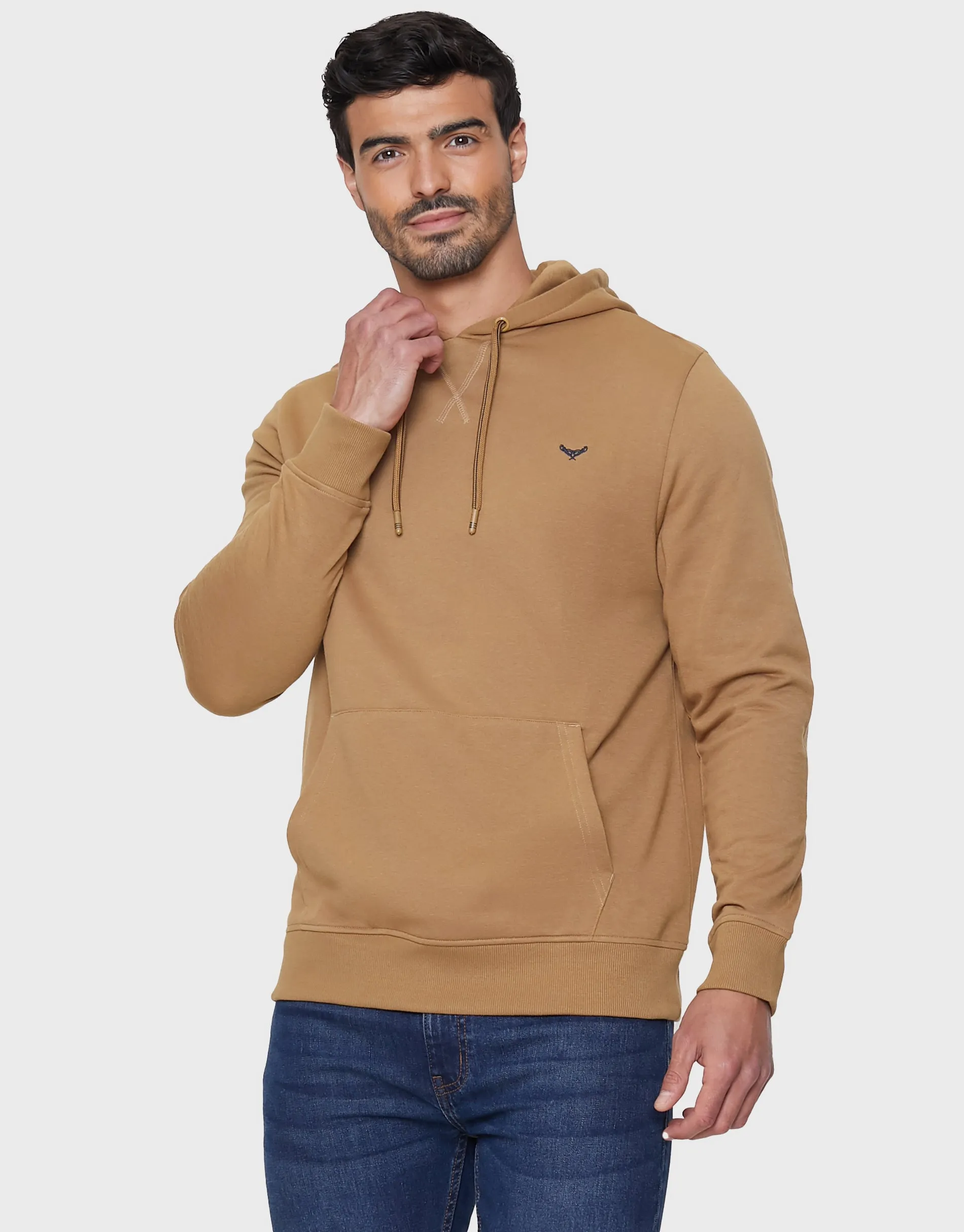 Men's Camel Pullover Hoodie sold by Threadbare
