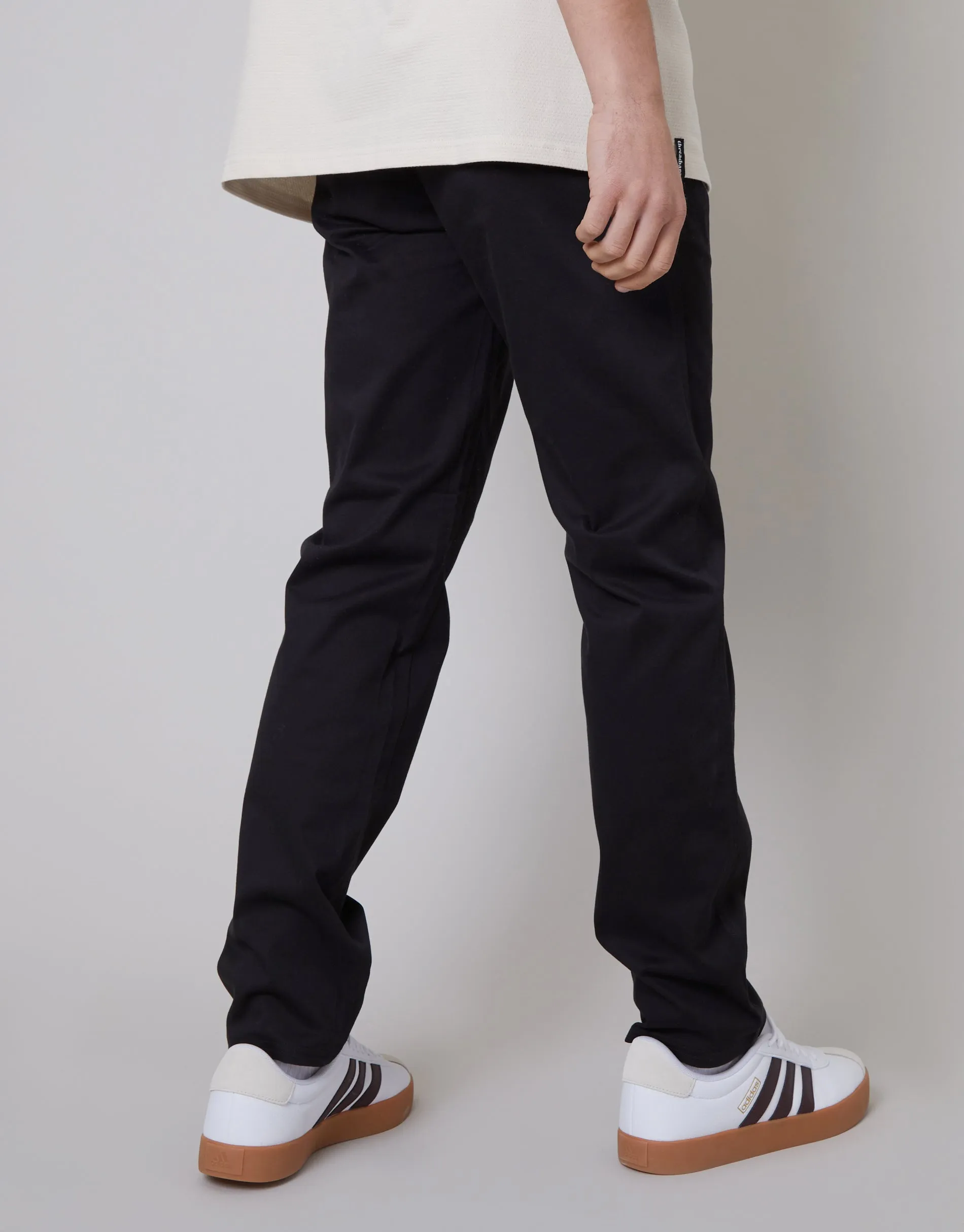 Black Regular Fit Chino Trousers sold by Threadbare product image thumbnail 2