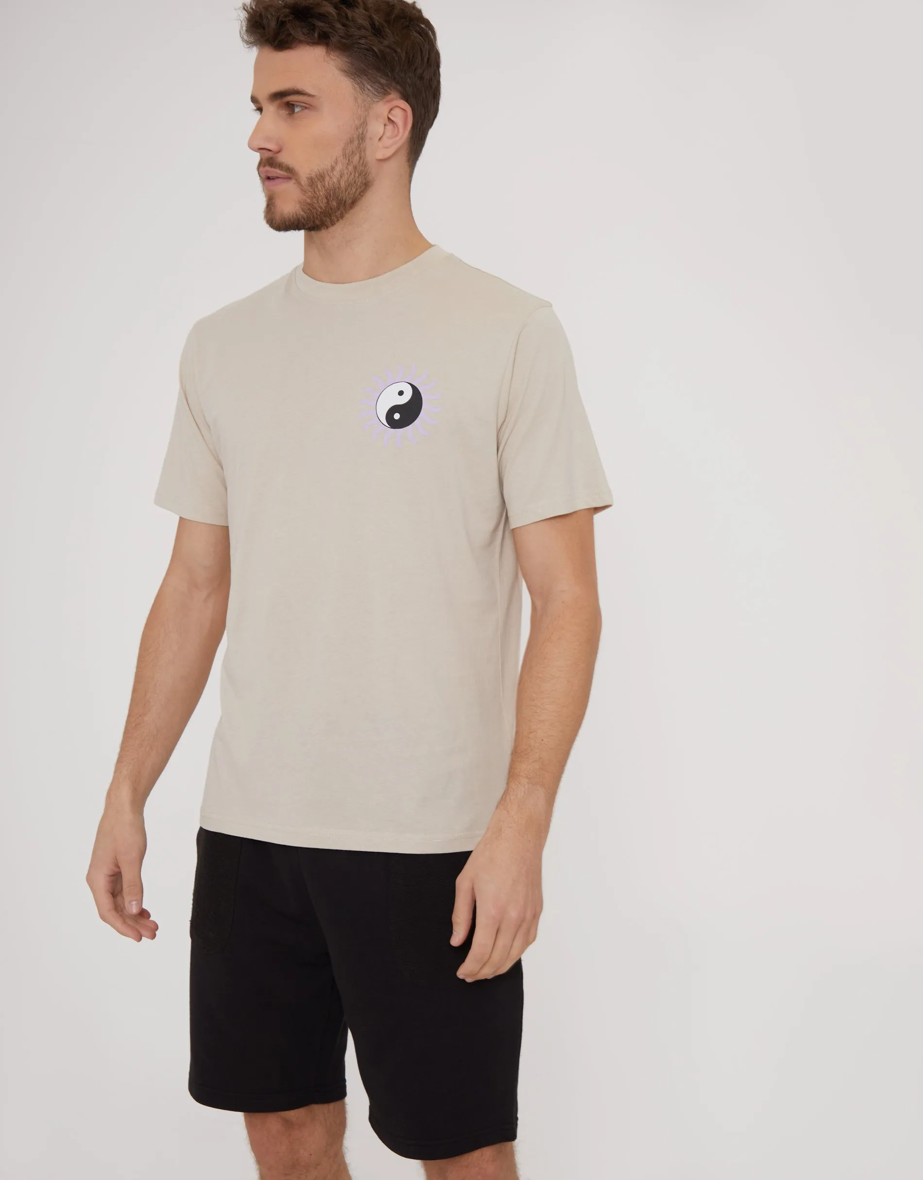 Men's Stone Yin and Yang Graphic Print T-Shirt sold by Threadbare product image thumbnail 2