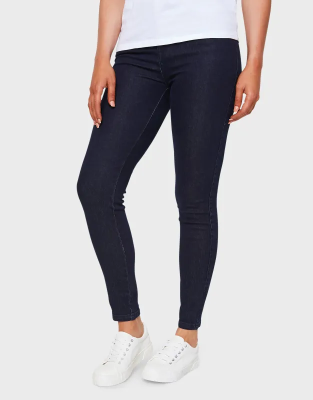 Women's Dark Blue Wash Skinny Jeans sold by Threadbare