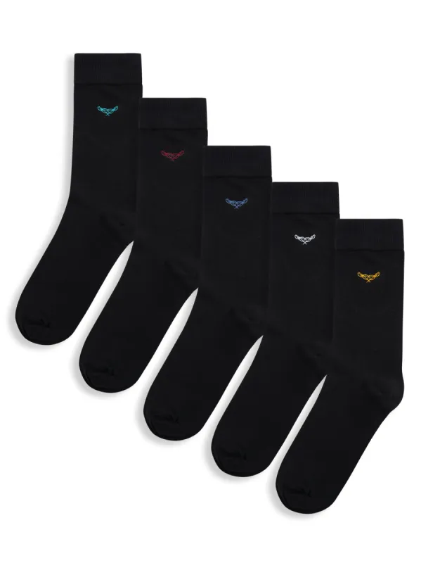 Men's Black Socks (5 Pack) made by Threadbare