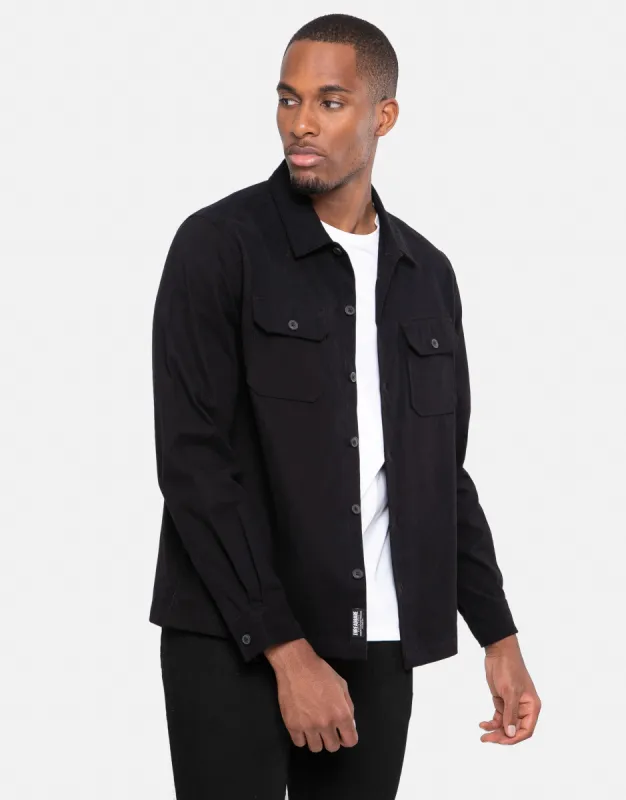 Men's Black Cotton Long Sleeve Shirt sold by Threadbare