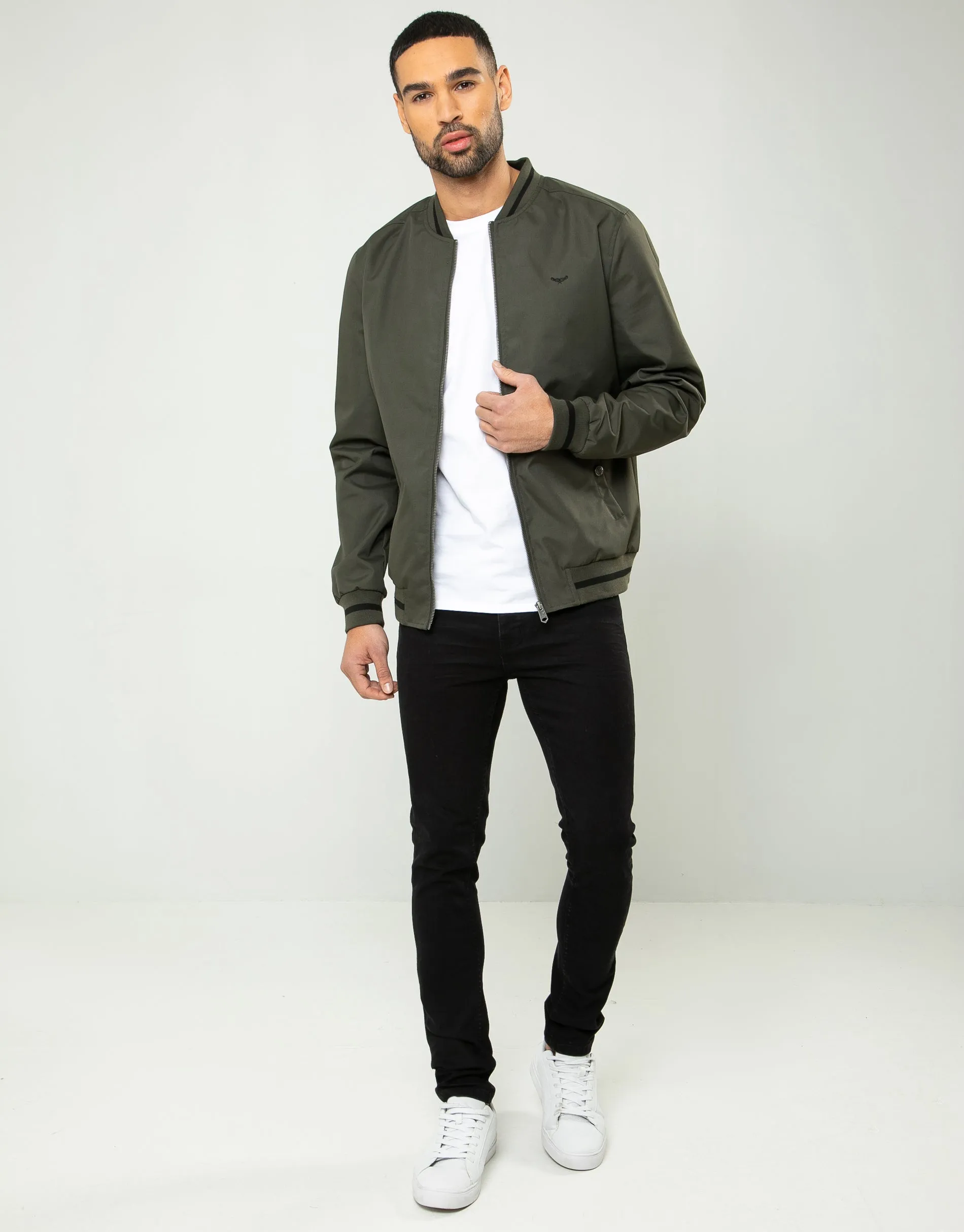Men's Khaki Bomber Jacket sold by Threadbare product image thumbnail 3