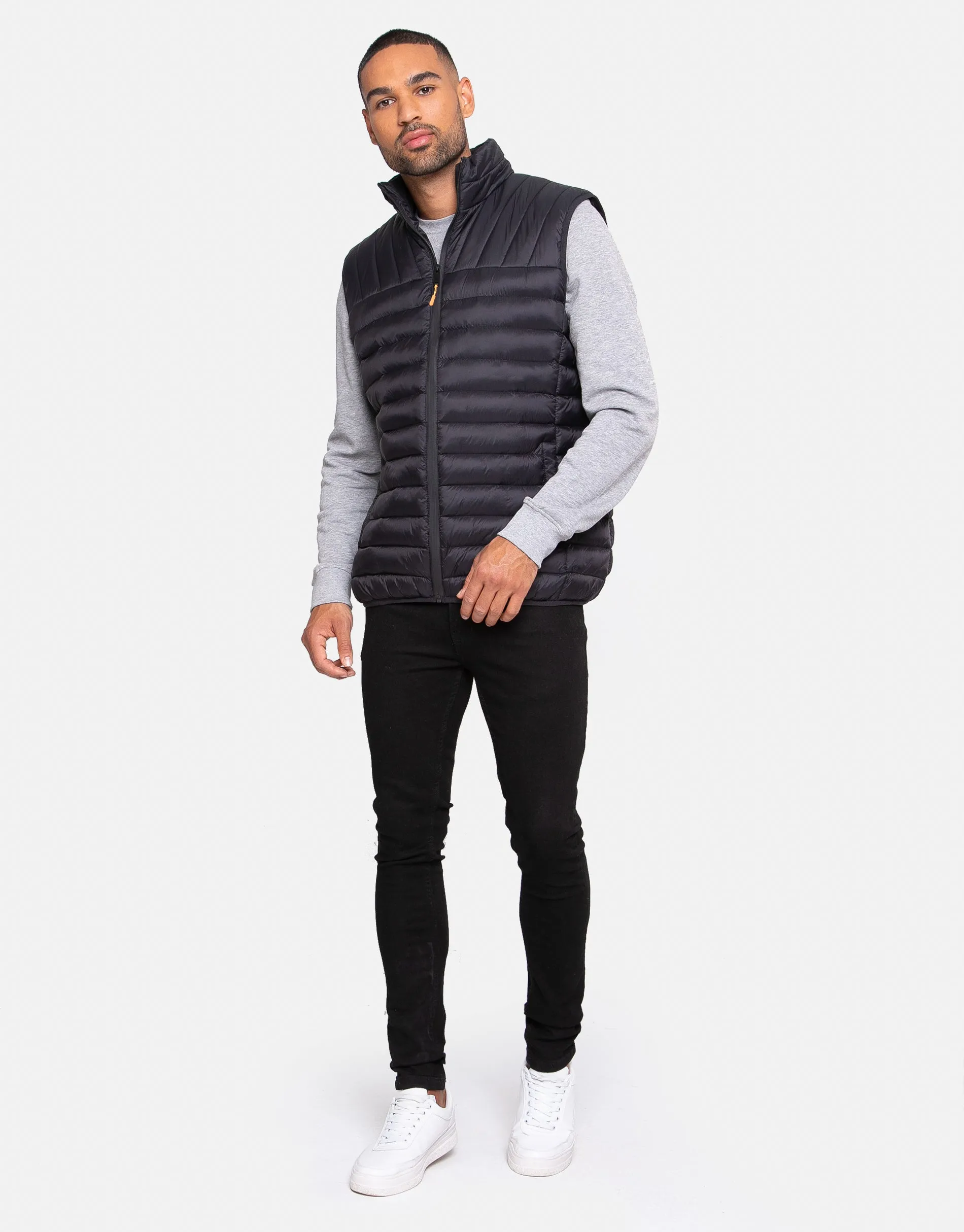 Men's Black Padded Gilet sold by Threadbare product image thumbnail 3