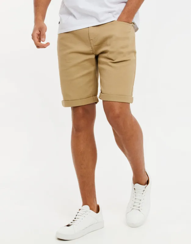 Men's Stone Chino Shorts sold by Threadbare