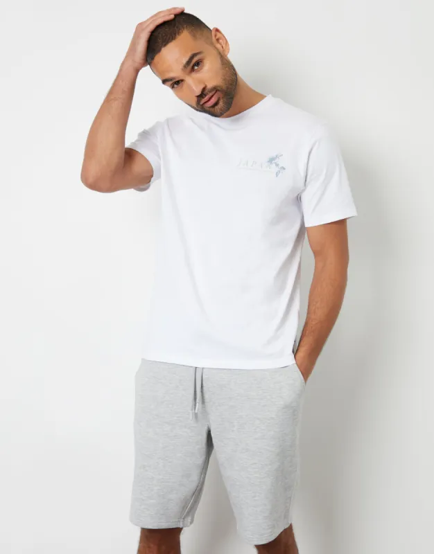 Threadbare Men's Grey Marl Knee Length Sweat Shorts made by Threadbare