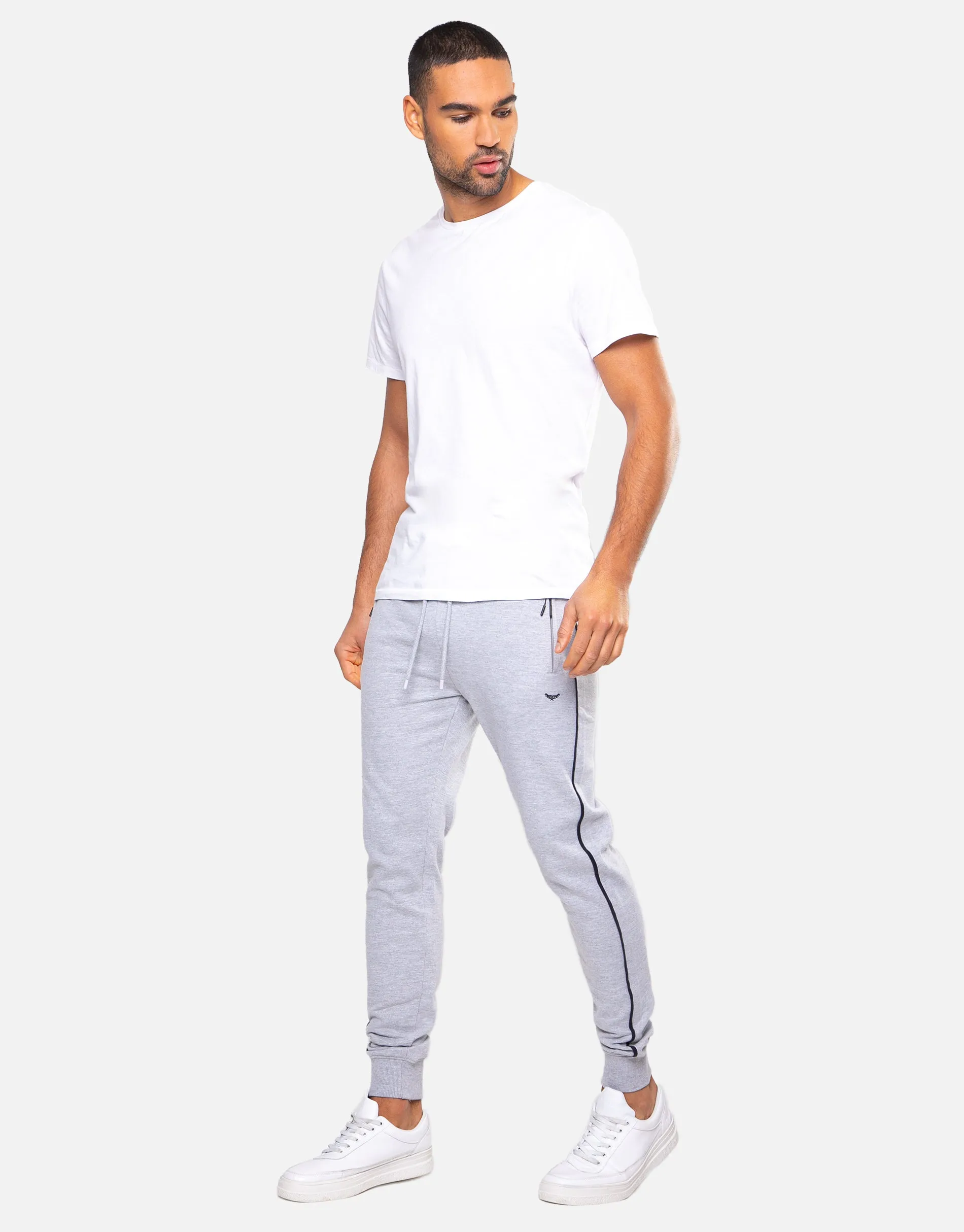 Men's Light Grey Slim Fit Joggers sold by Threadbare product image thumbnail 3