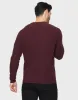 Men's Burgundy Aubergine Twist Crew Neck Jumper sold by Threadbare