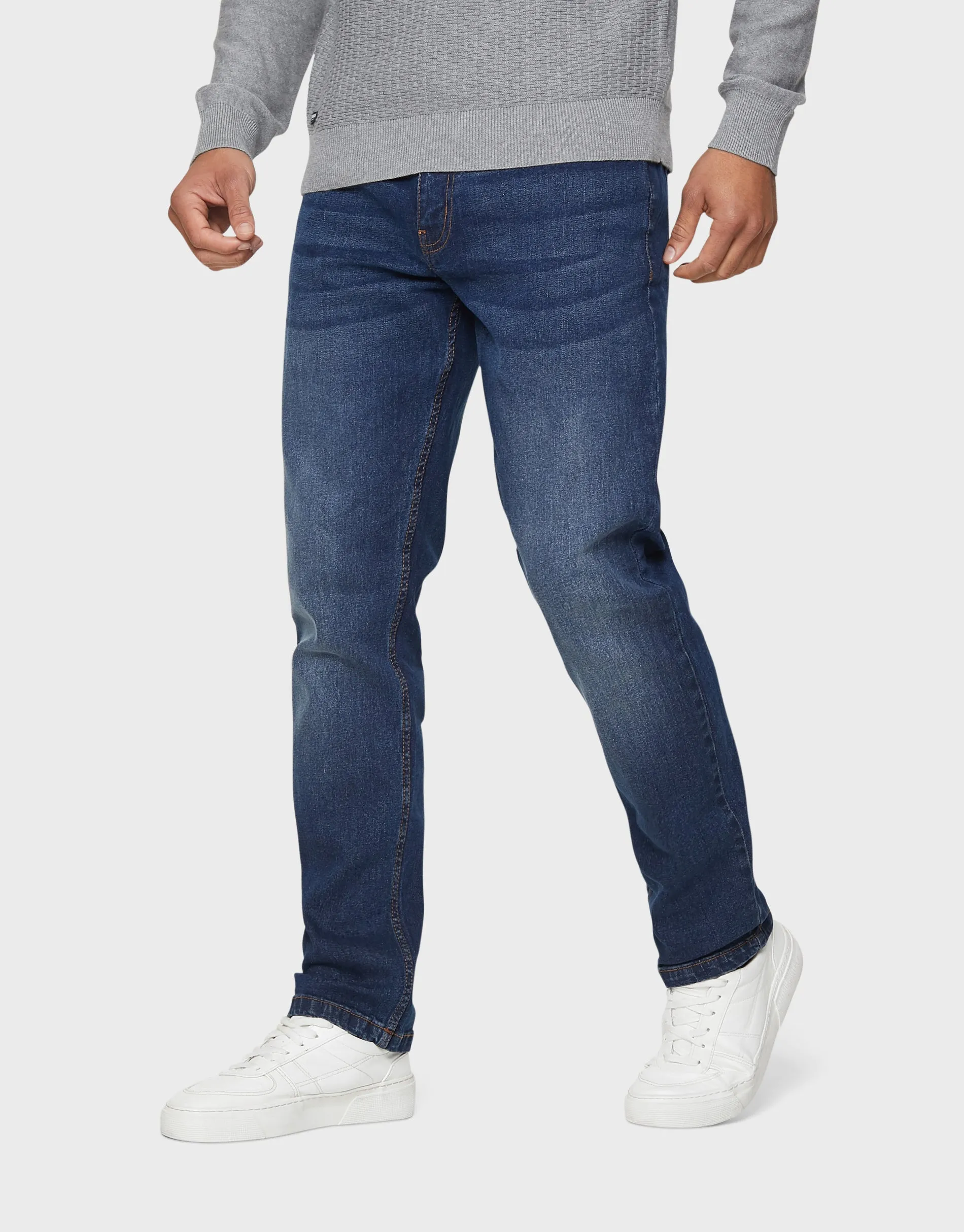 Men's Mid Blue Slim Fit Jeans sold by Threadbare