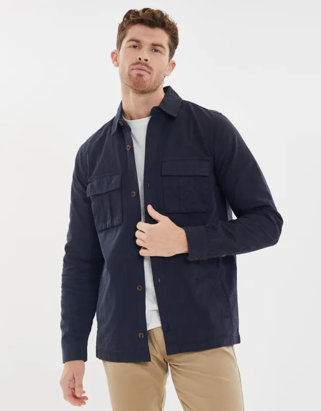 Men's Navy Long Sleeve Shirt sold by Threadbare