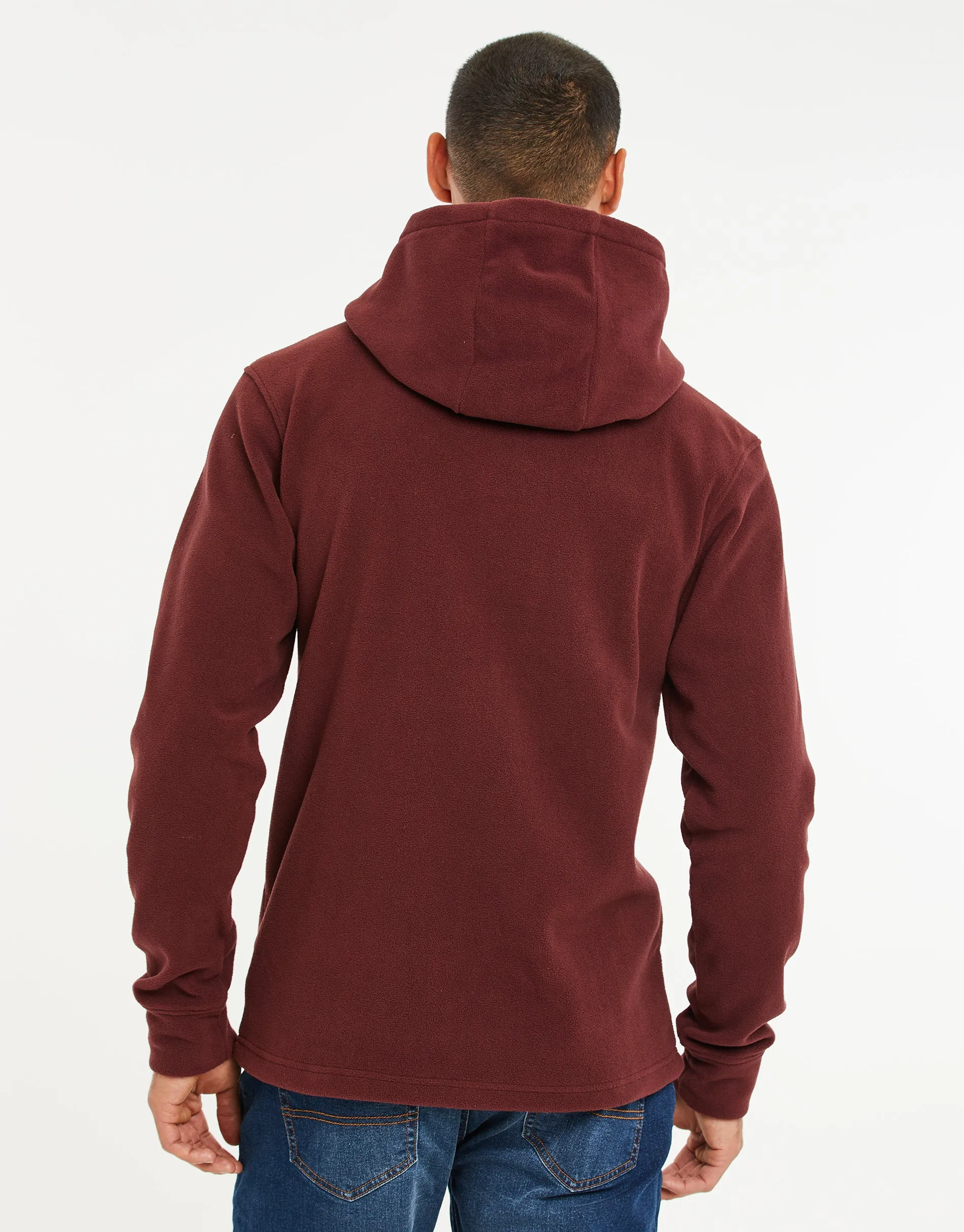 Men's Burgundy Fitness Pullover Hoodie sold by Threadbare product image thumbnail 2