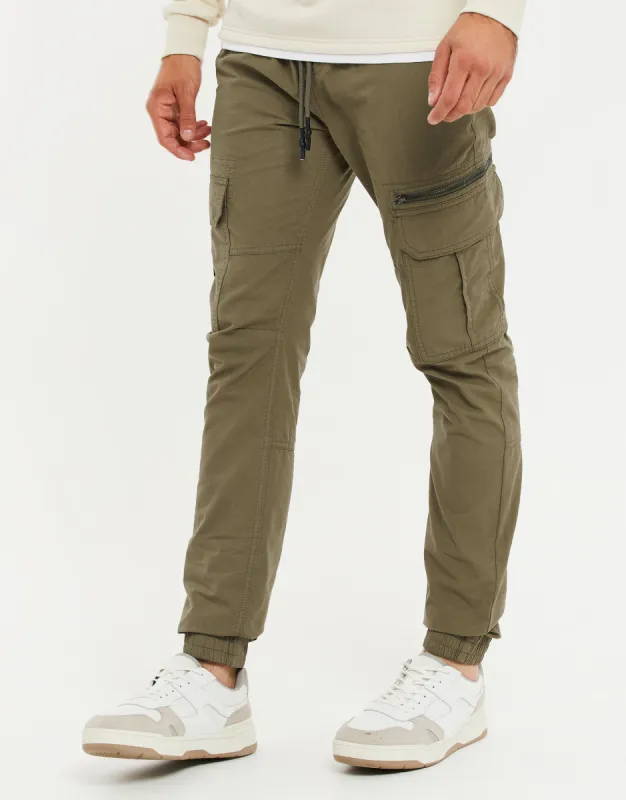 Threadbare Men's Khaki Green Cargo Trousers sold by Threadbare