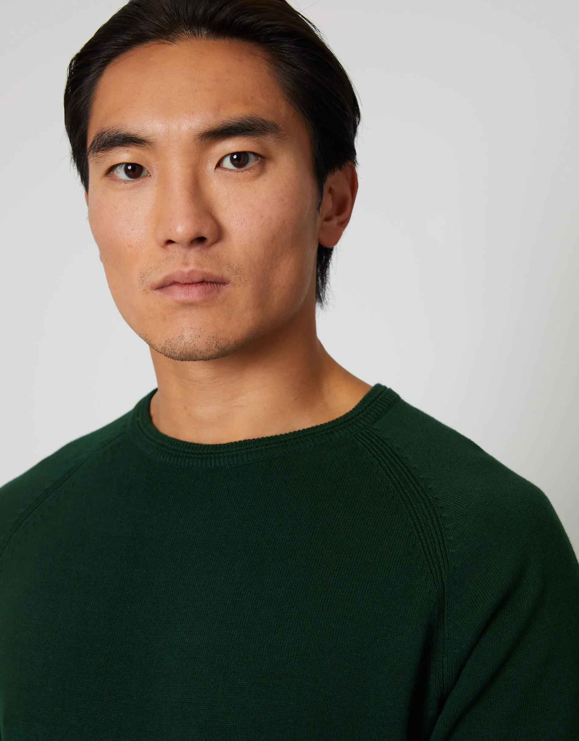 Men's Forest Green Crew Neck Knitted Jumper sold by Threadbare product image thumbnail 4