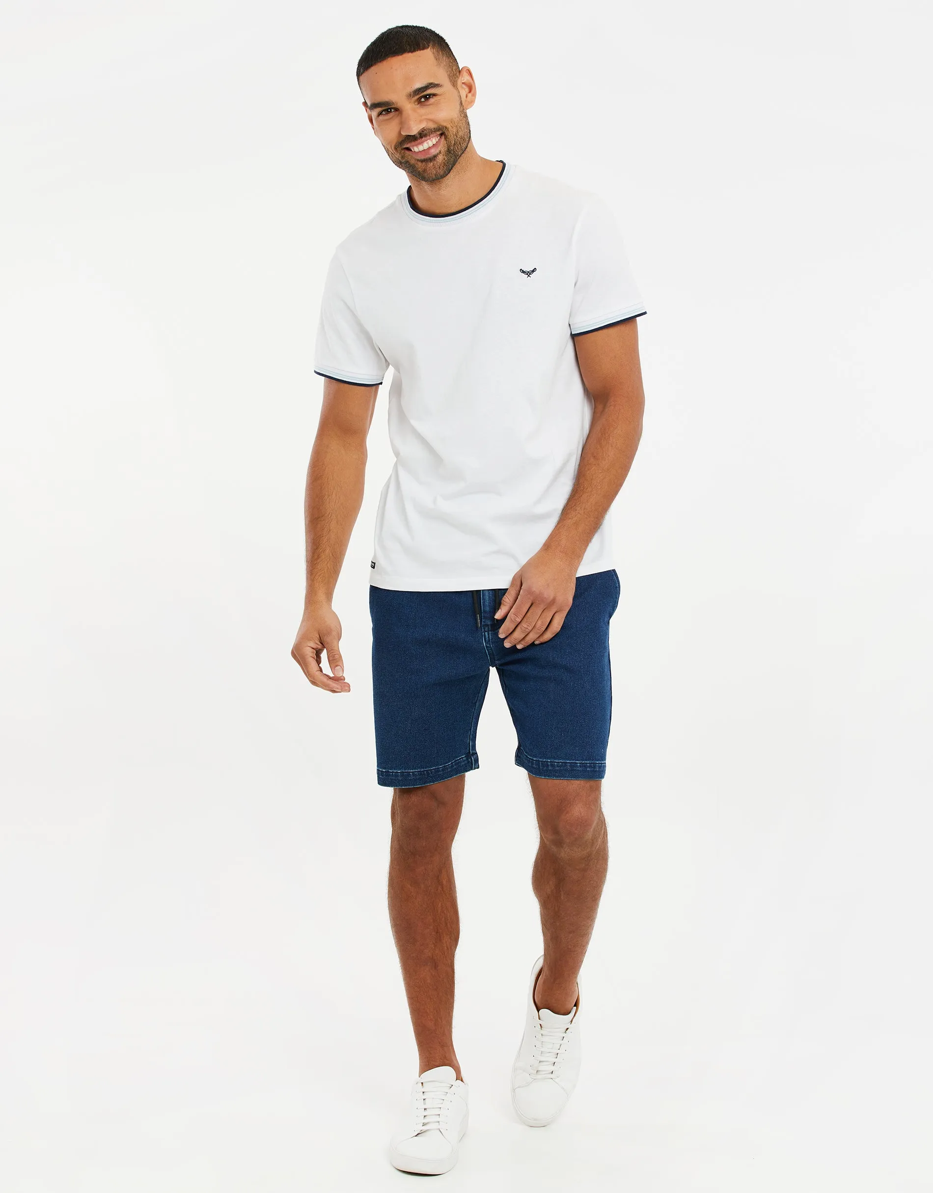 Men's Blue Denim Shorts sold by Threadbare product image thumbnail 3