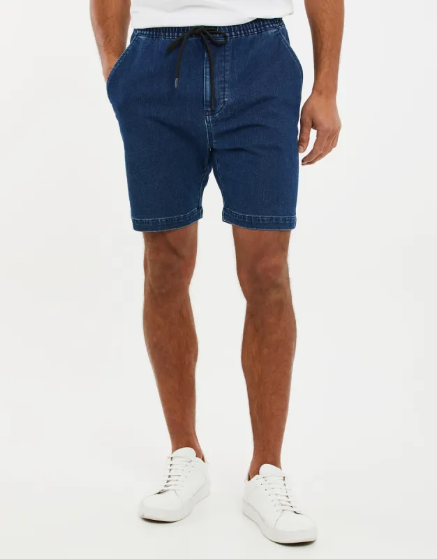 Men's Blue Denim Shorts sold by Threadbare