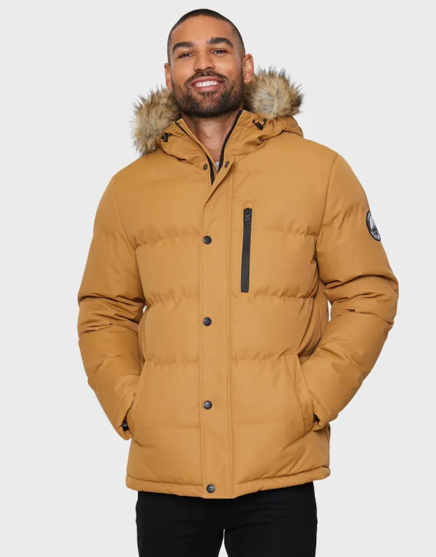Men's Camel Parka Jacket sold by Threadbare