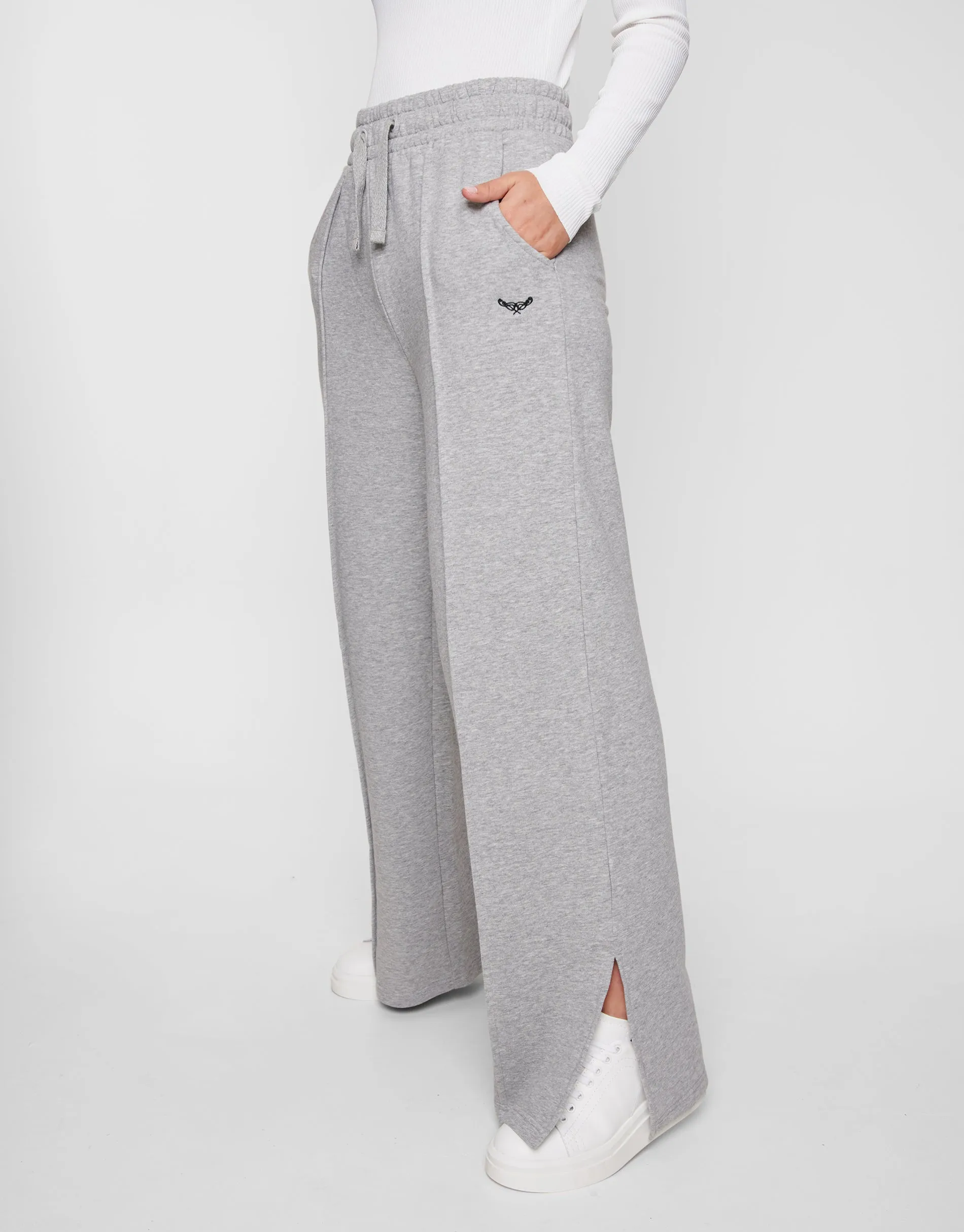 Women's Grey Wide Leg Oversized Joggers sold by Threadbare