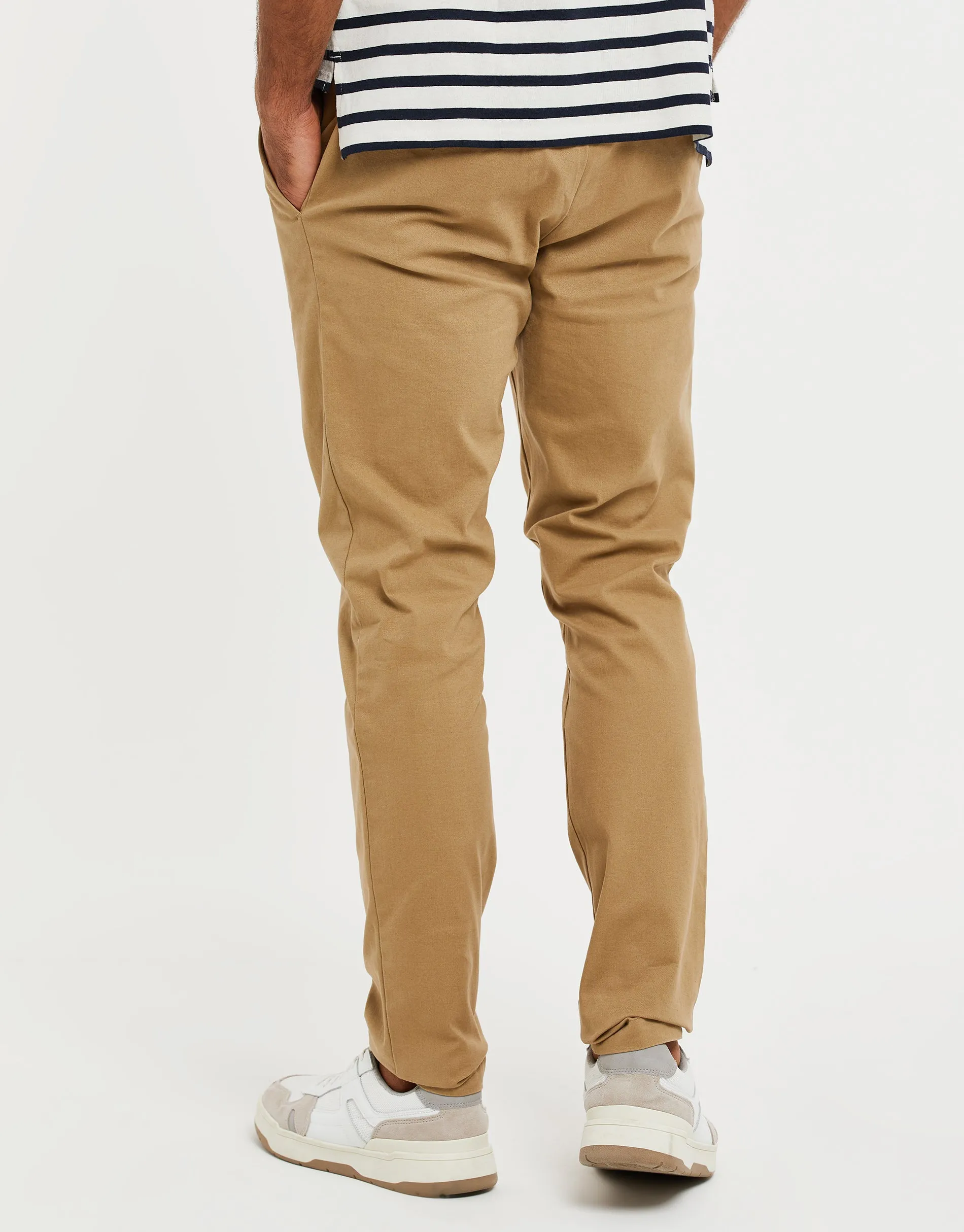 Men's Stone Stretch Chino Trousers sold by Threadbare product image thumbnail 2