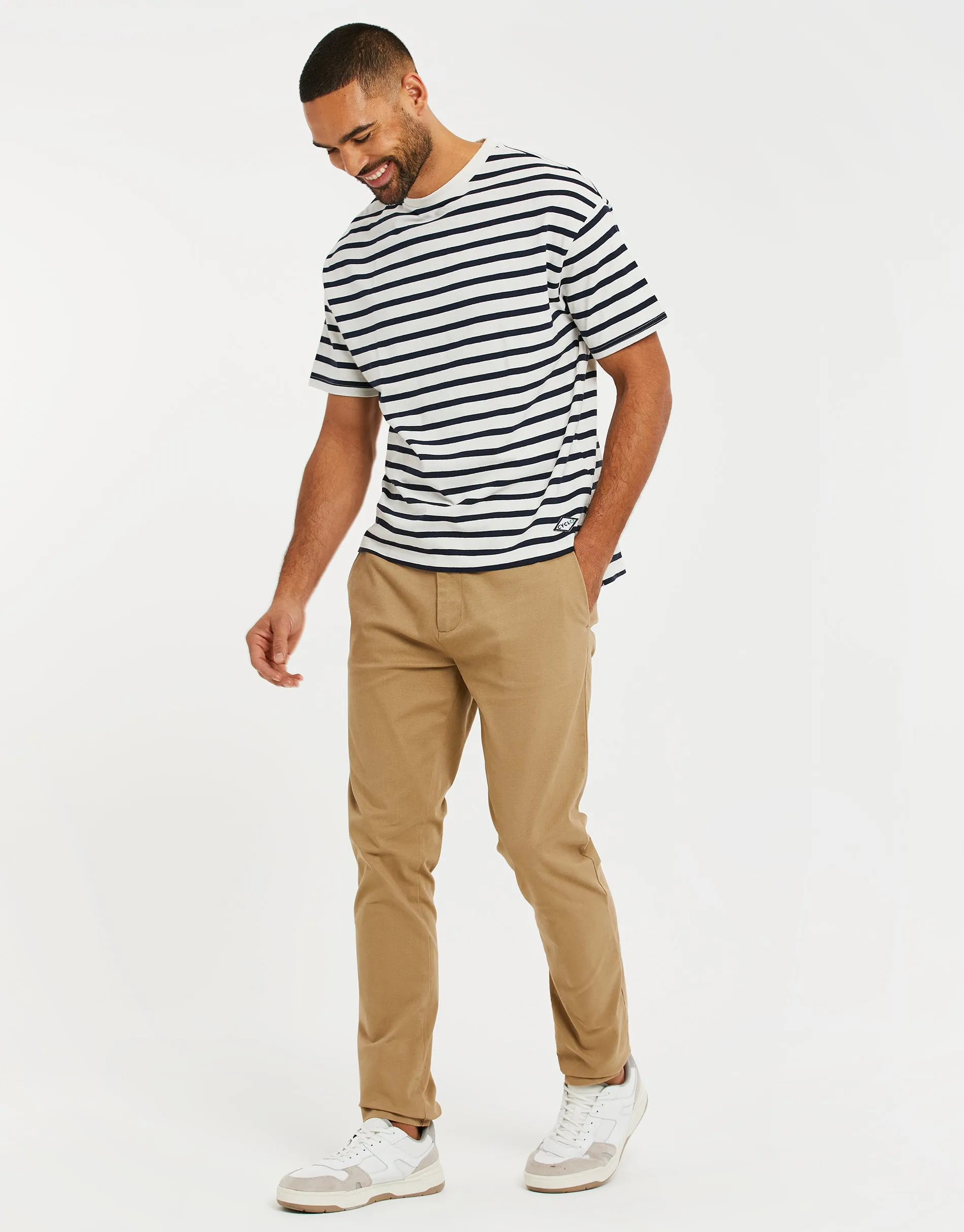 Men's Stone Stretch Chino Trousers sold by Threadbare product image thumbnail 3