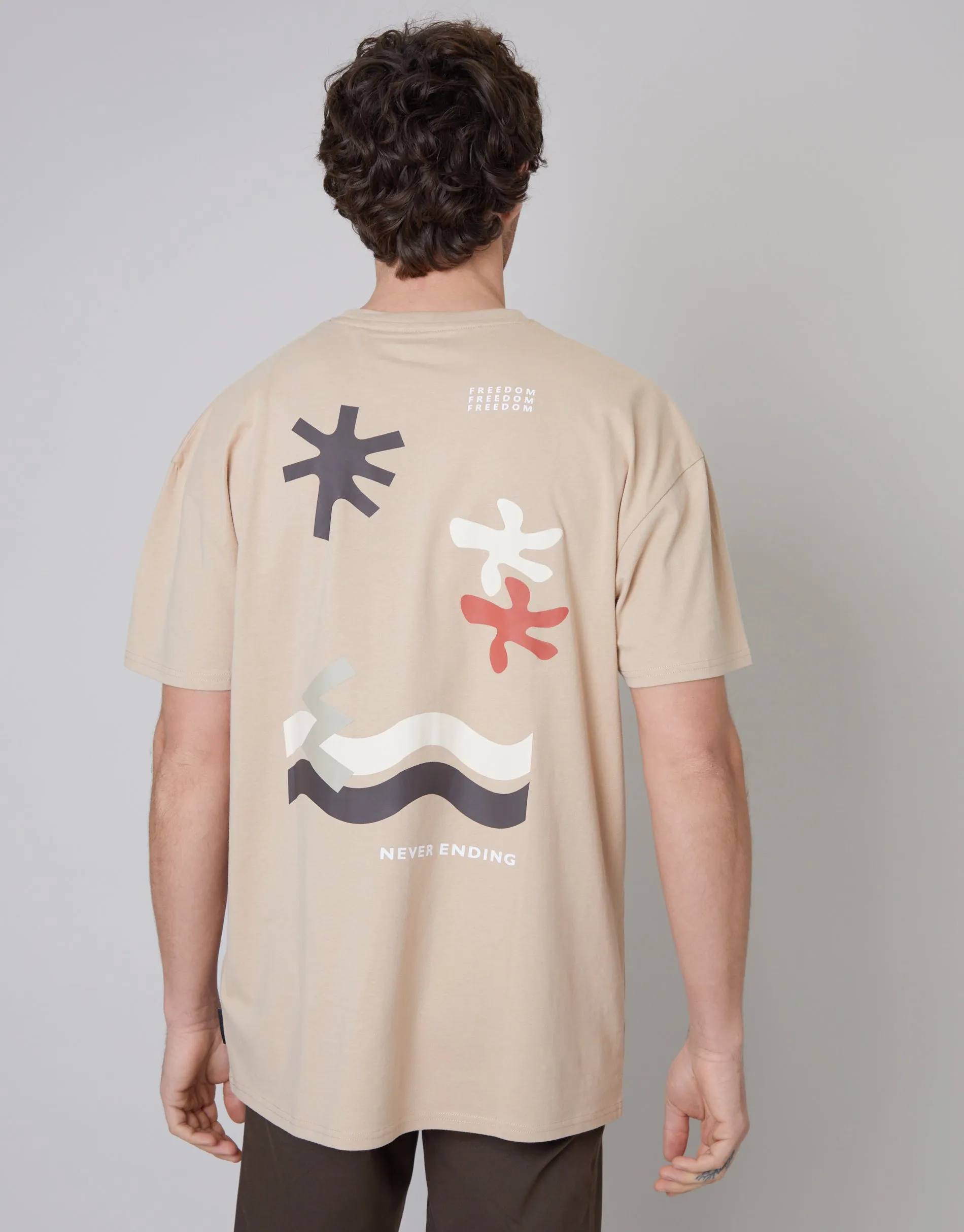 Men's Stone Graphic Print Oversized T-Shirt sold by Threadbare product image thumbnail 3