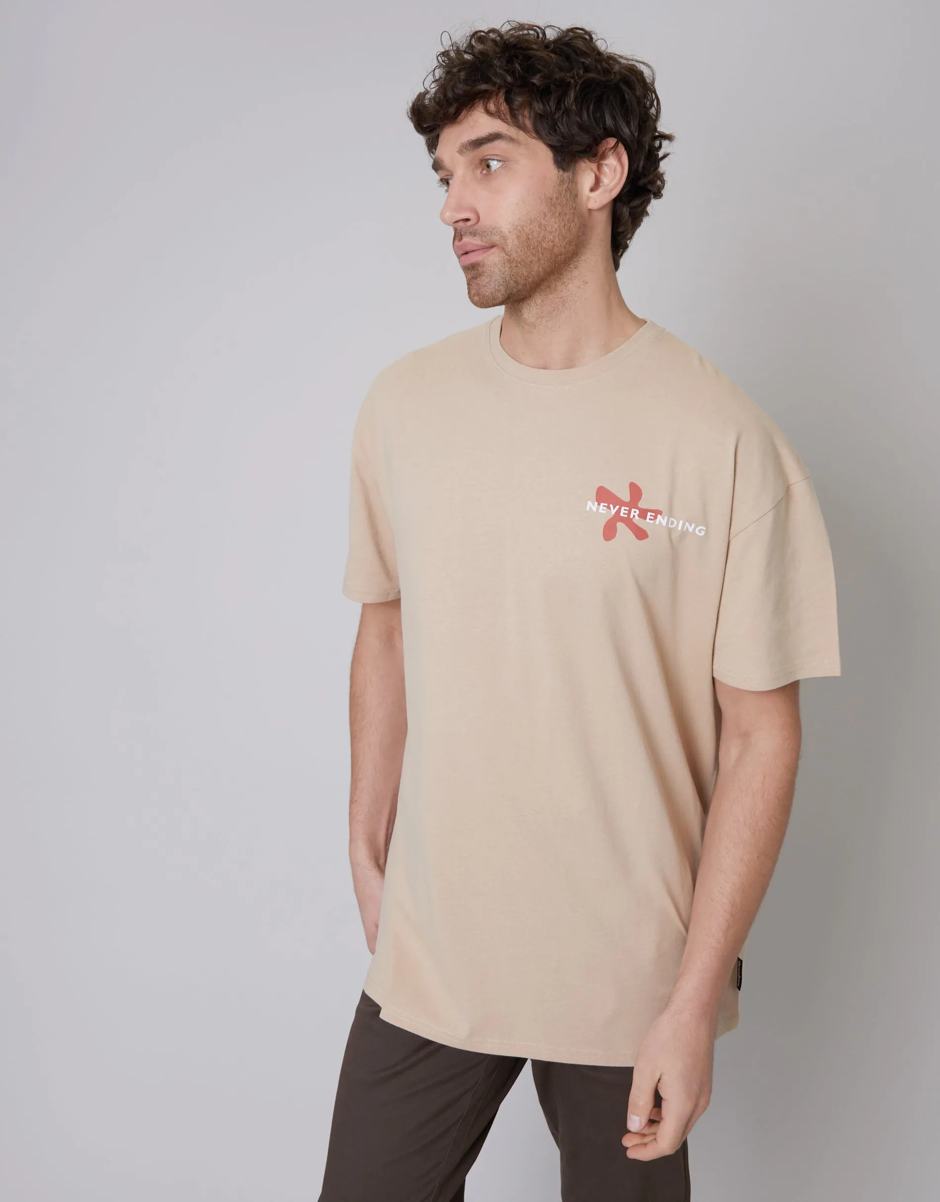 Men's Stone Graphic Print Oversized T-Shirt sold by Threadbare product image thumbnail 2