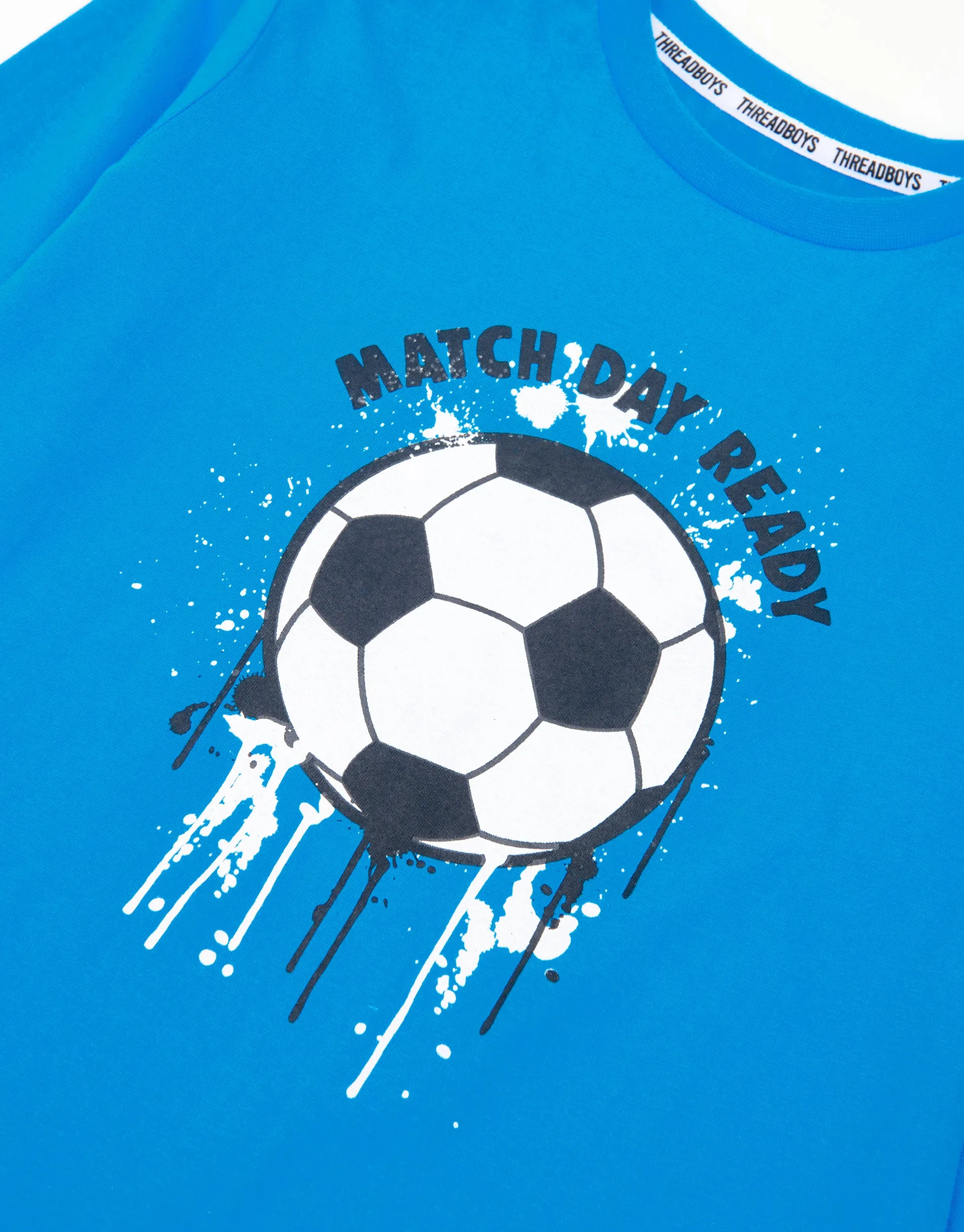 Boys' Blue Football Pyjamas (2-Piece Set) sold by Threadbare product image thumbnail 5