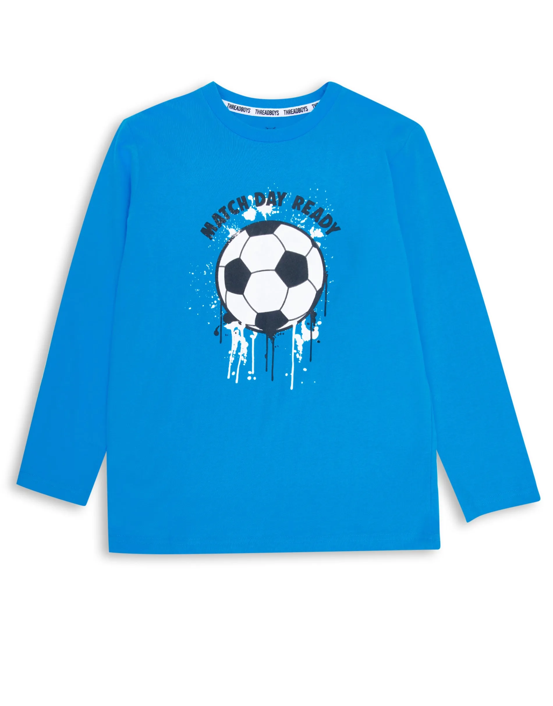 Boys' Blue Football Pyjamas (2-Piece Set) sold by Threadbare product image thumbnail 3