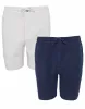 Navy & Off White Jogger Style Shorts (2 Pack) sold by Threadbare