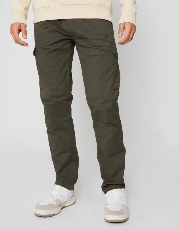 Khaki Green Slim Fit Cargo Style Trouser sold by Threadbare
