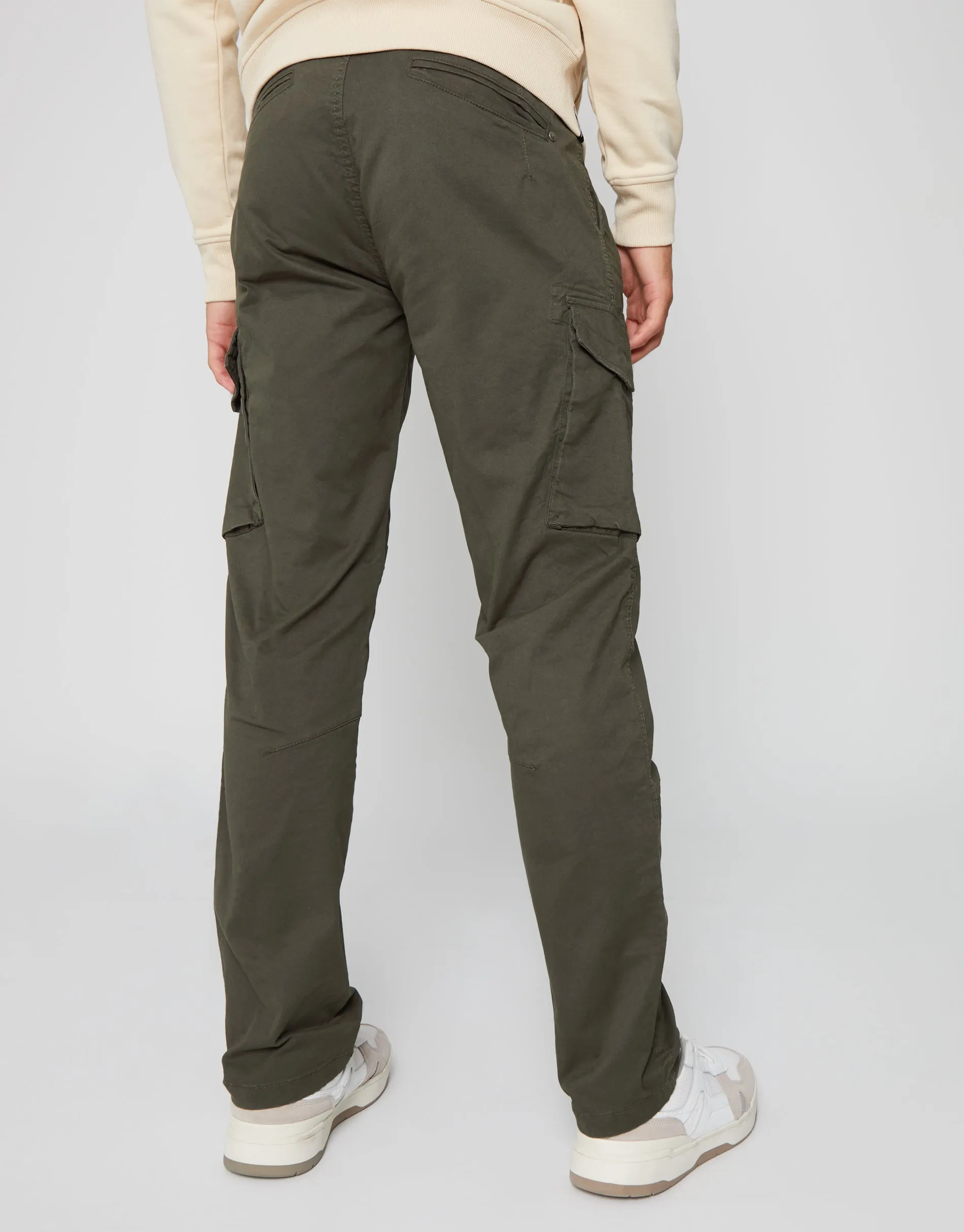 Khaki Green Slim Fit Cargo Style Trouser sold by Threadbare product image thumbnail 2