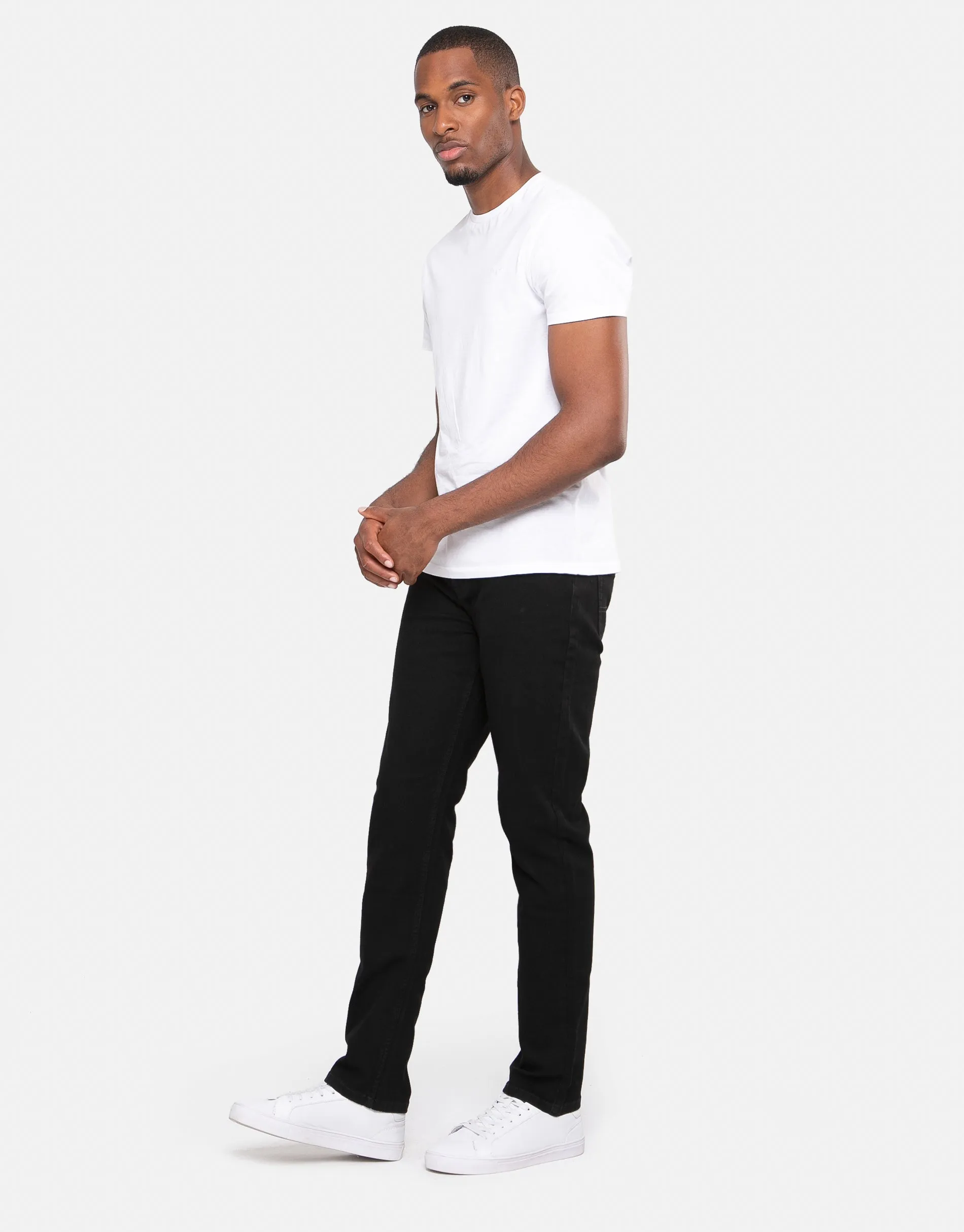 Men's Black Wash Straight Leg Jeans sold by Threadbare product image thumbnail 3