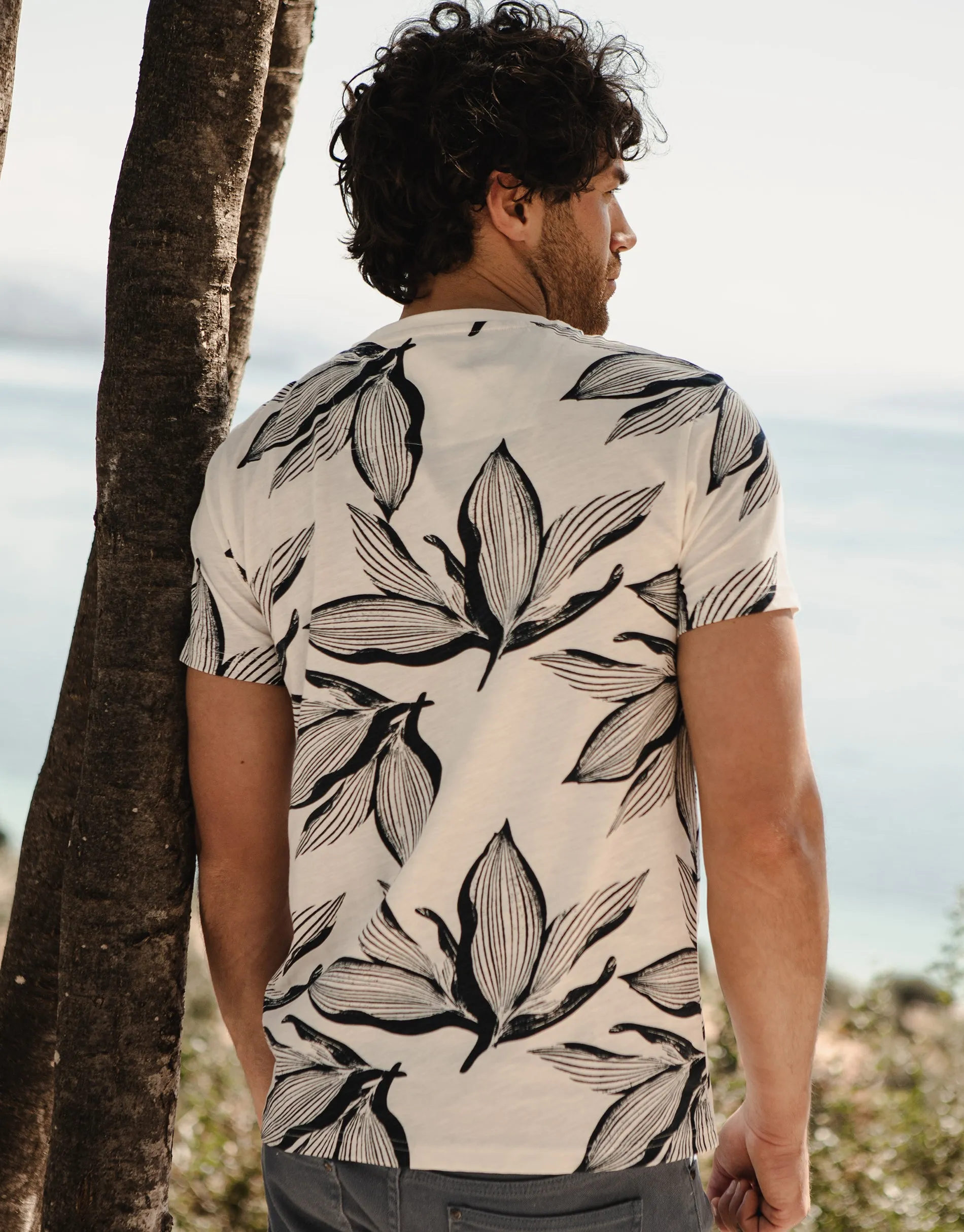 Men's Ecru Floral Print T-Shirt sold by Threadbare product image thumbnail 2