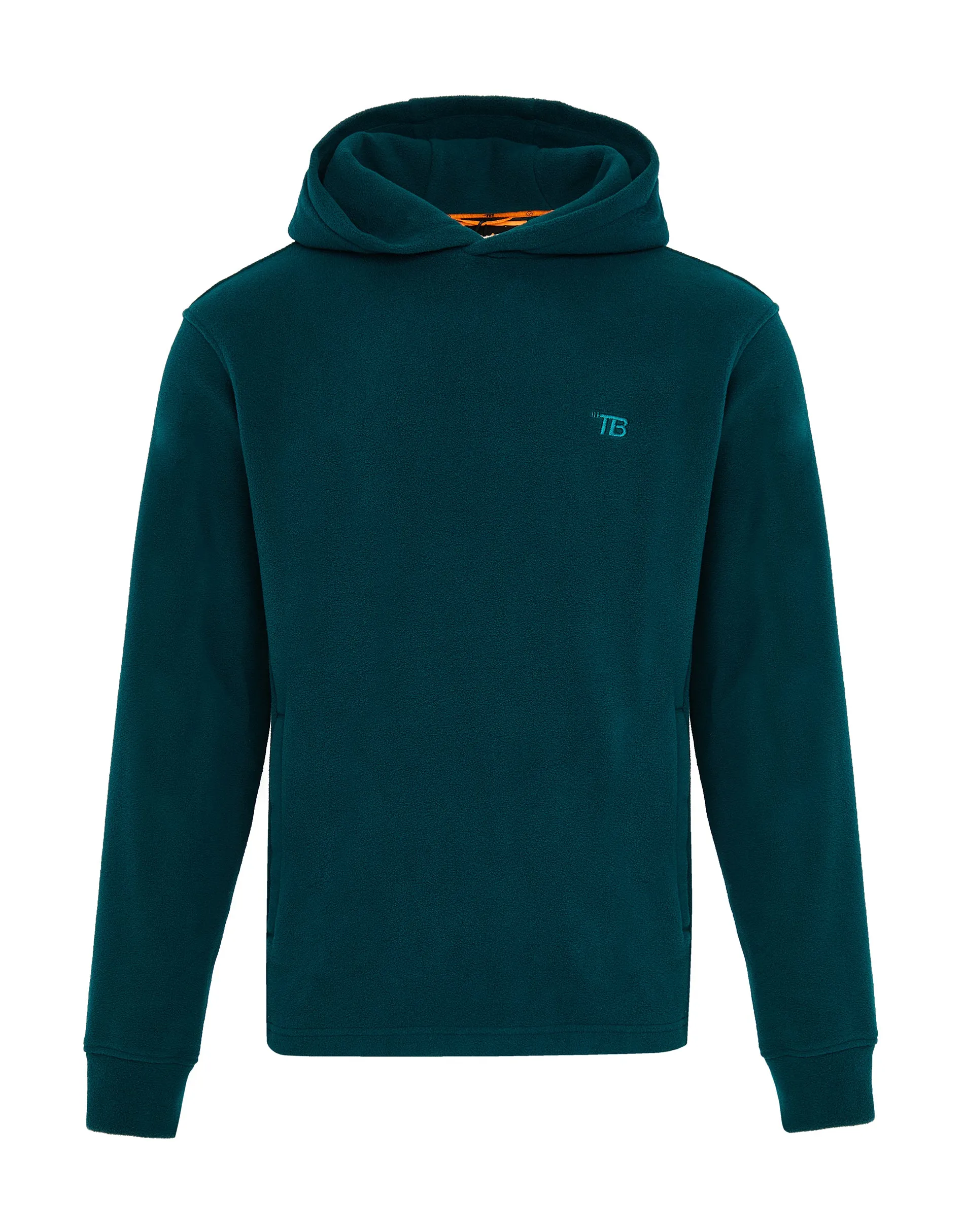Teal Green Microfleece Overhead Hoodie sold by Threadbare product image thumbnail 5