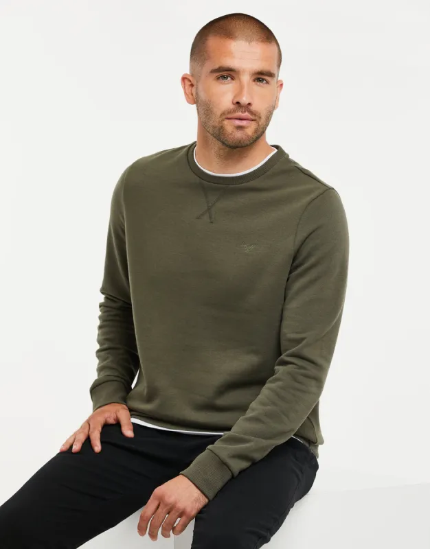Men's Khaki Mock T-Shirt Sweatshirt sold by Threadbare