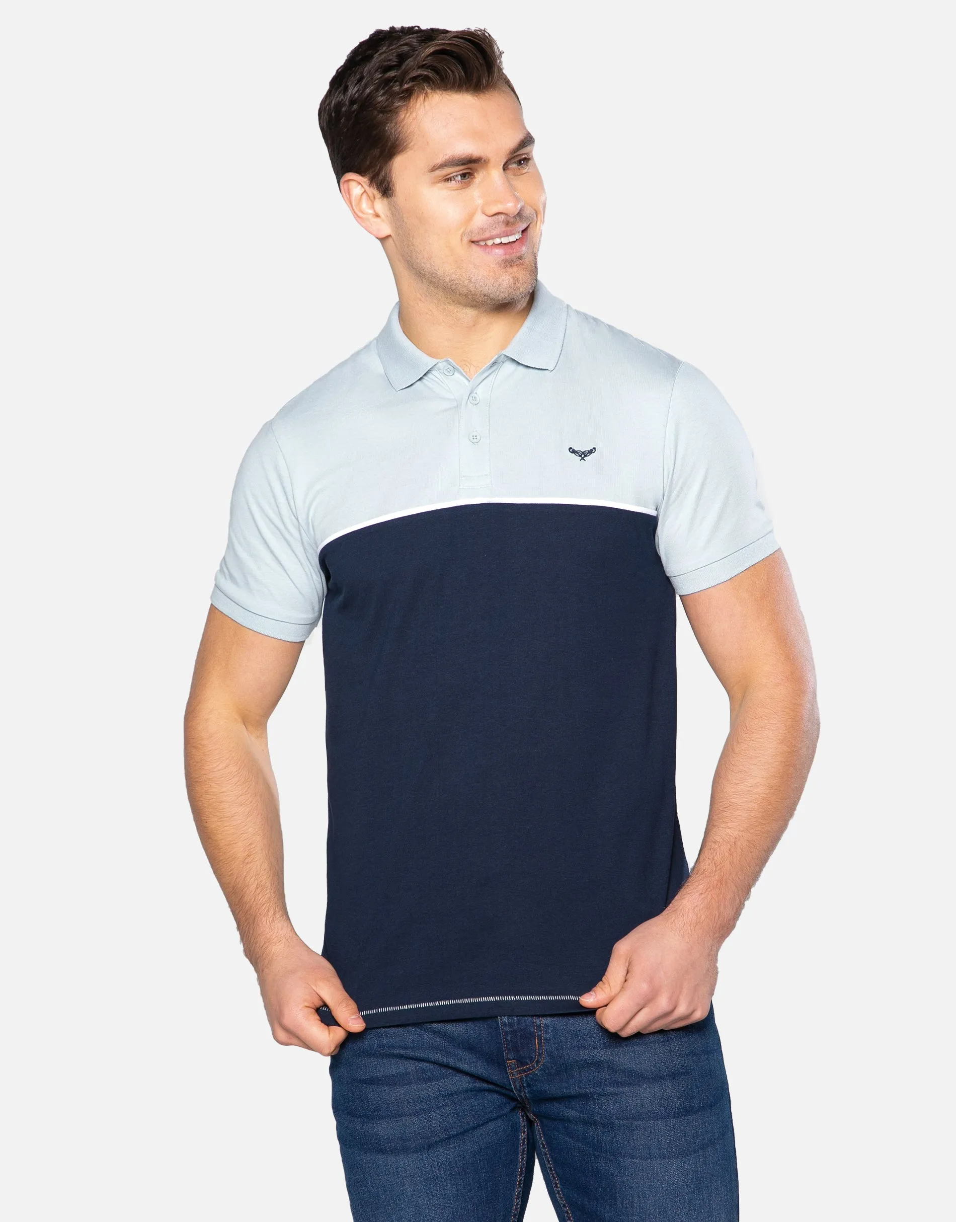 Men's Navy Short Sleeve Polo Shirts (2 Pack) sold by Threadbare product image thumbnail 3