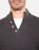 Men's Dark Grey Button Neck Jumper sold by Threadbare