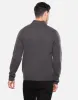 Men's Dark Grey Button Neck Jumper sold by Threadbare