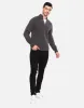 Men's Dark Grey Button Neck Jumper sold by Threadbare