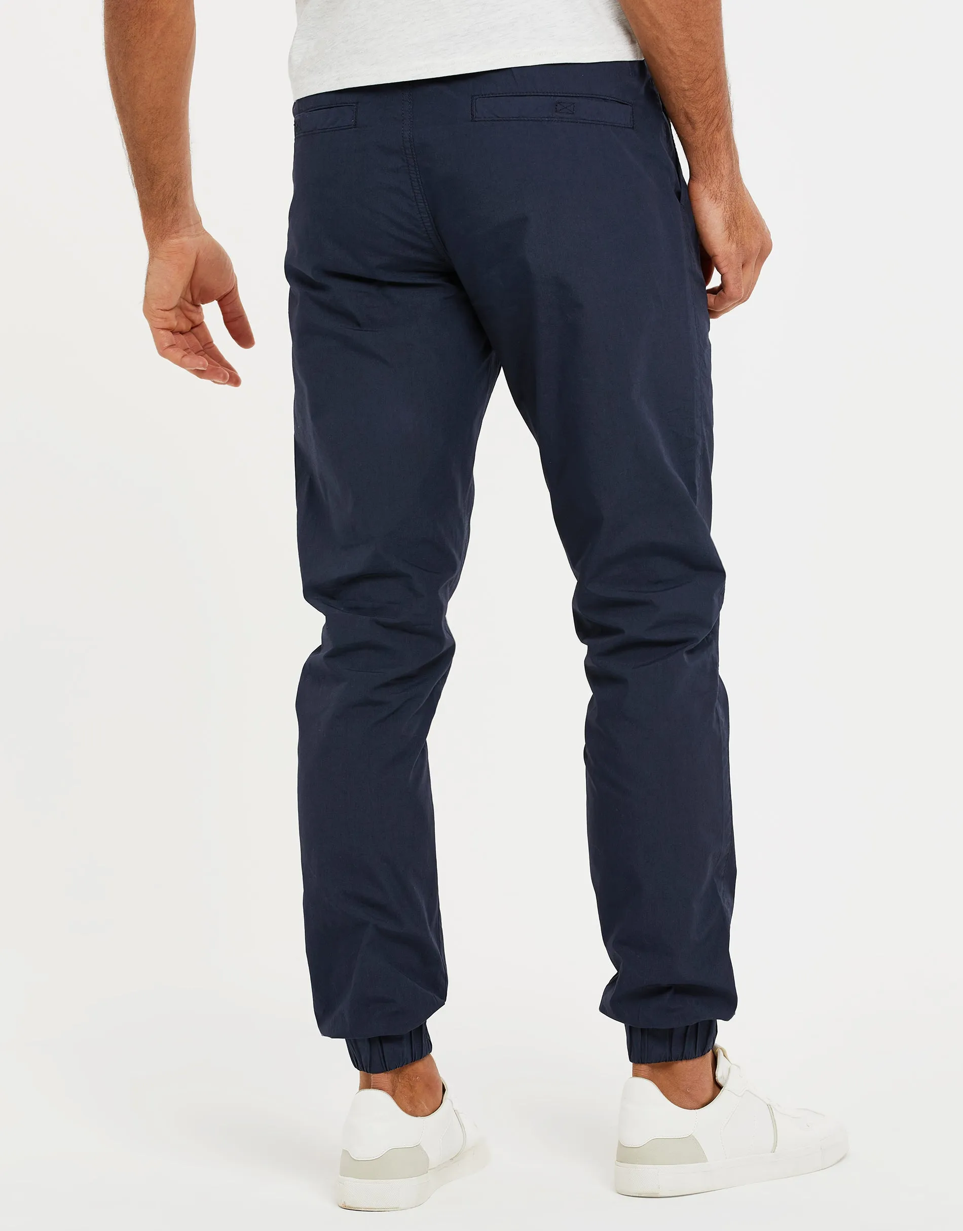 Men's Navy Cuffed Jogger Style Trousers sold by Threadbare product image thumbnail 2