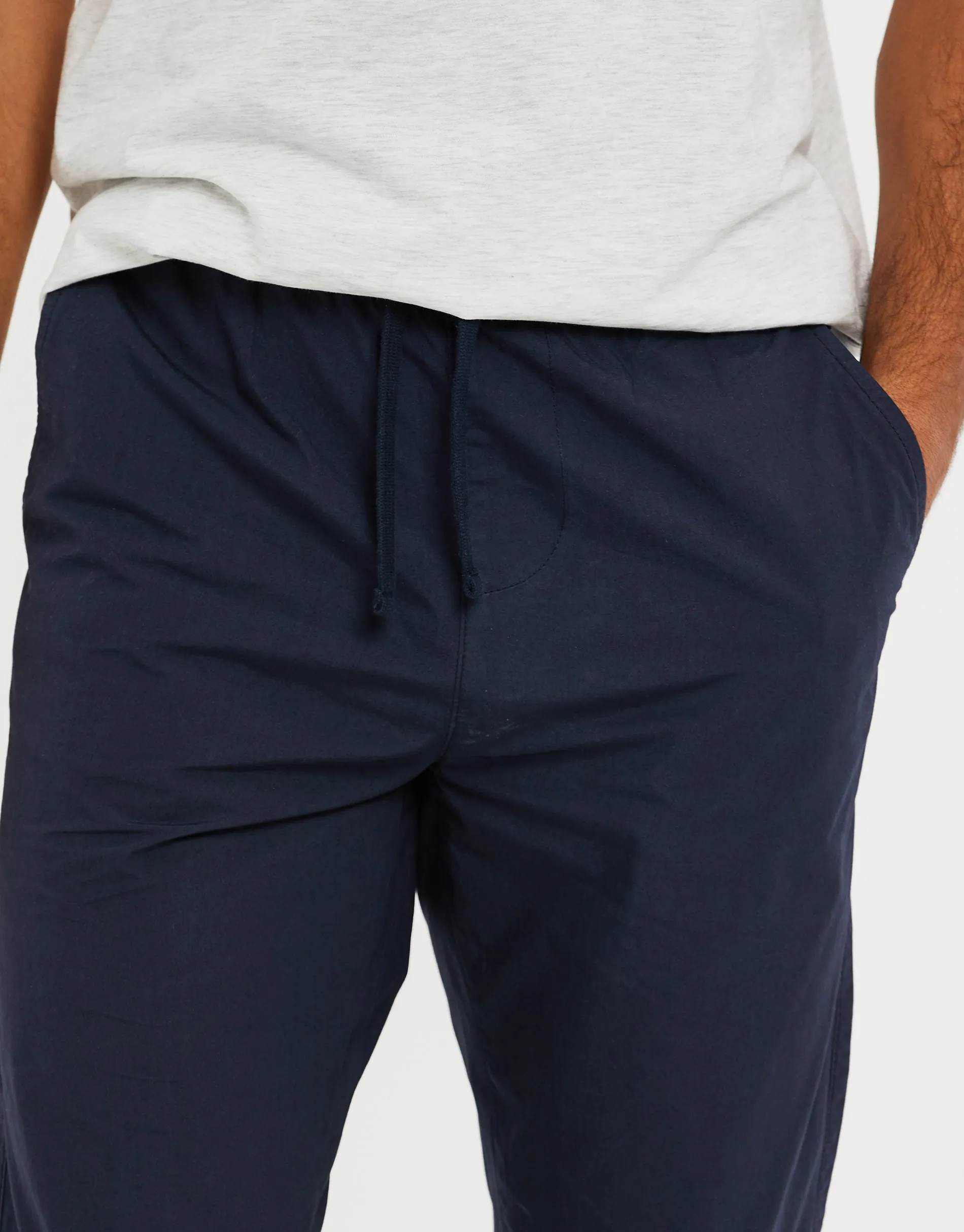 Men's Navy Cuffed Jogger Style Trousers sold by Threadbare product image thumbnail 4